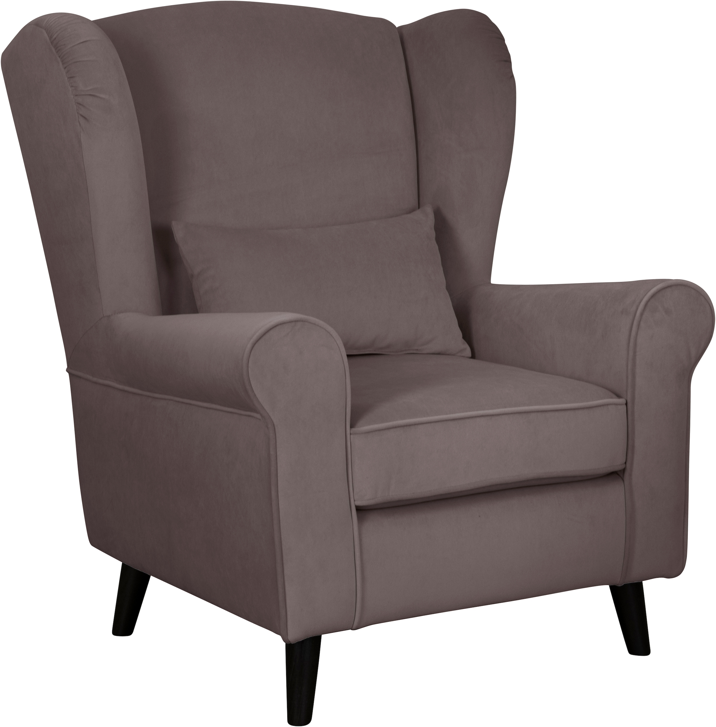 Home affaire Sessel »Ohrensessel CHISTELLE, wahlweise mit Polsterhocker«, mit Wellenunterfederung, Maße: B/T/H: 81/87/99 cm