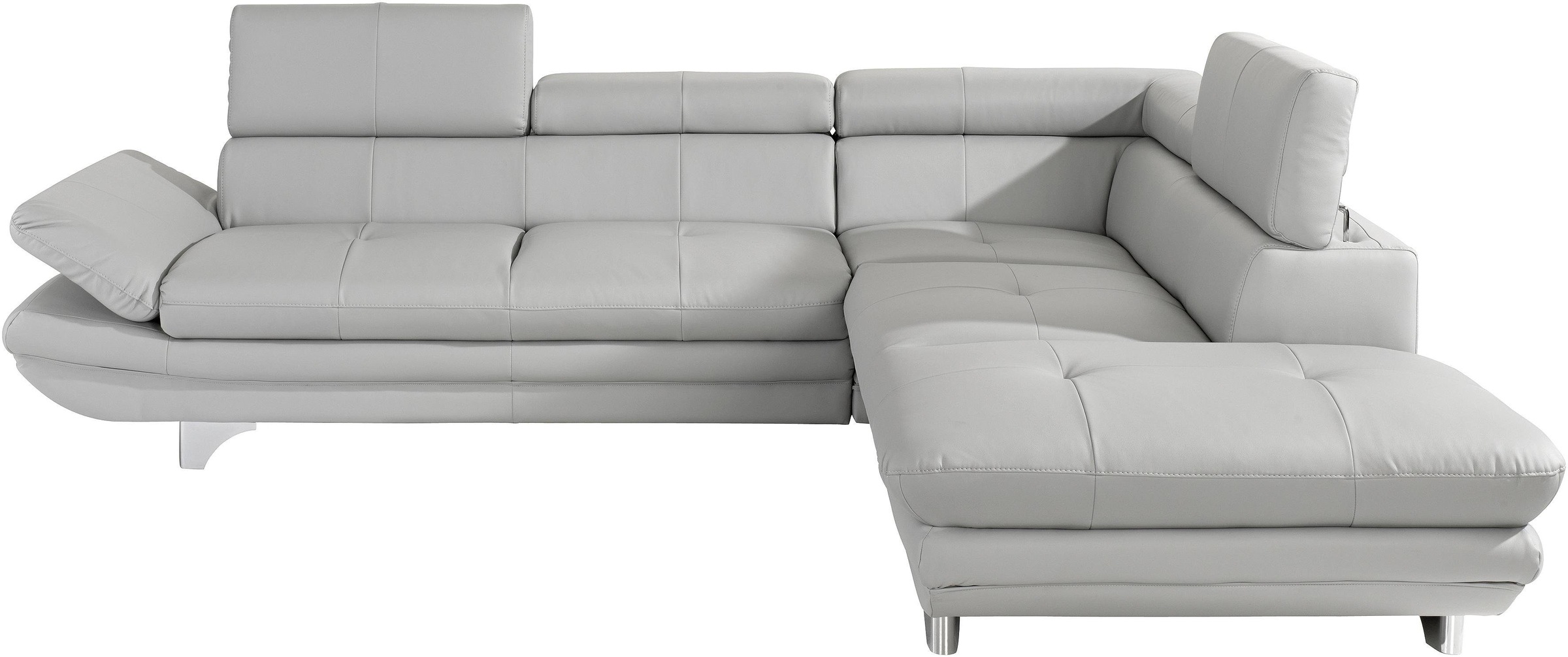 COTTA Polstergarnitur »Enterprise L-Form«, (Set), Set bestehend aus: Ecksofa mit Arm- & Kopfteilverstellung & Hocker