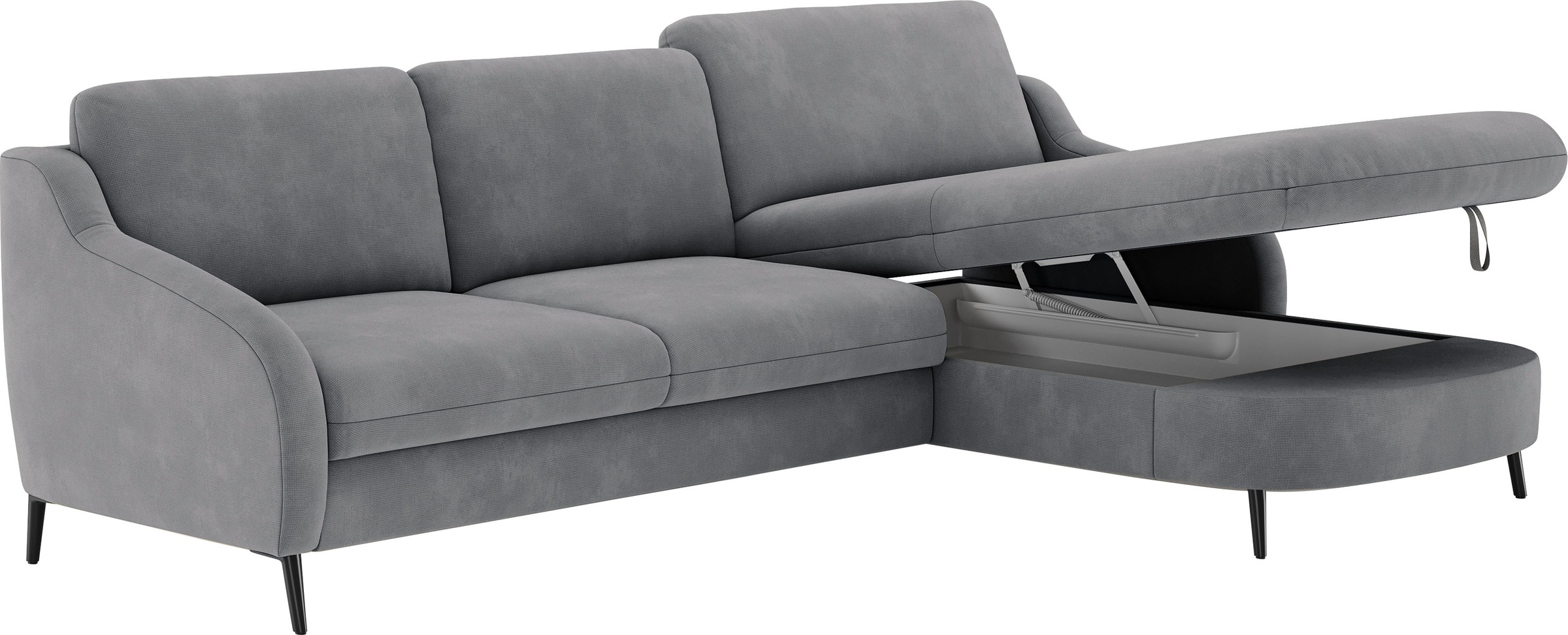 sit&more Ecksofa »Soul L-Form«, wahlweise mit Bettfunktion und Bettkasten oder Schubkasten