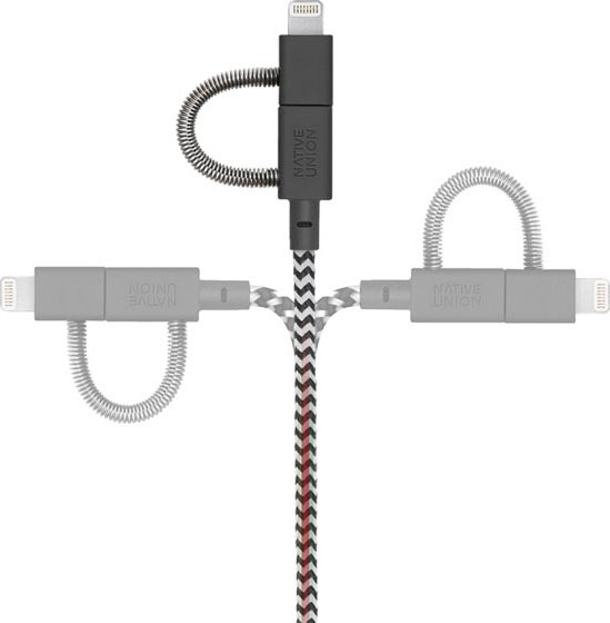 NATIVE UNION Smartphone-Kabel »Gürtelkabel Universal«, USB Typ A-Micro-USB-Lightning-USB-C, 200 cm