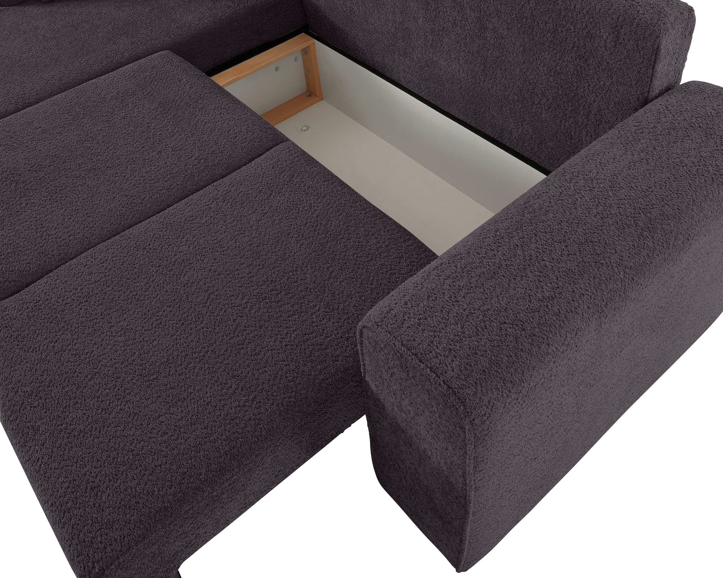 Home affaire Ecksofa »Györ«, L-Form, wahlweise mit Bettfunktion und Bettkasten incl. 2 Zierkissen