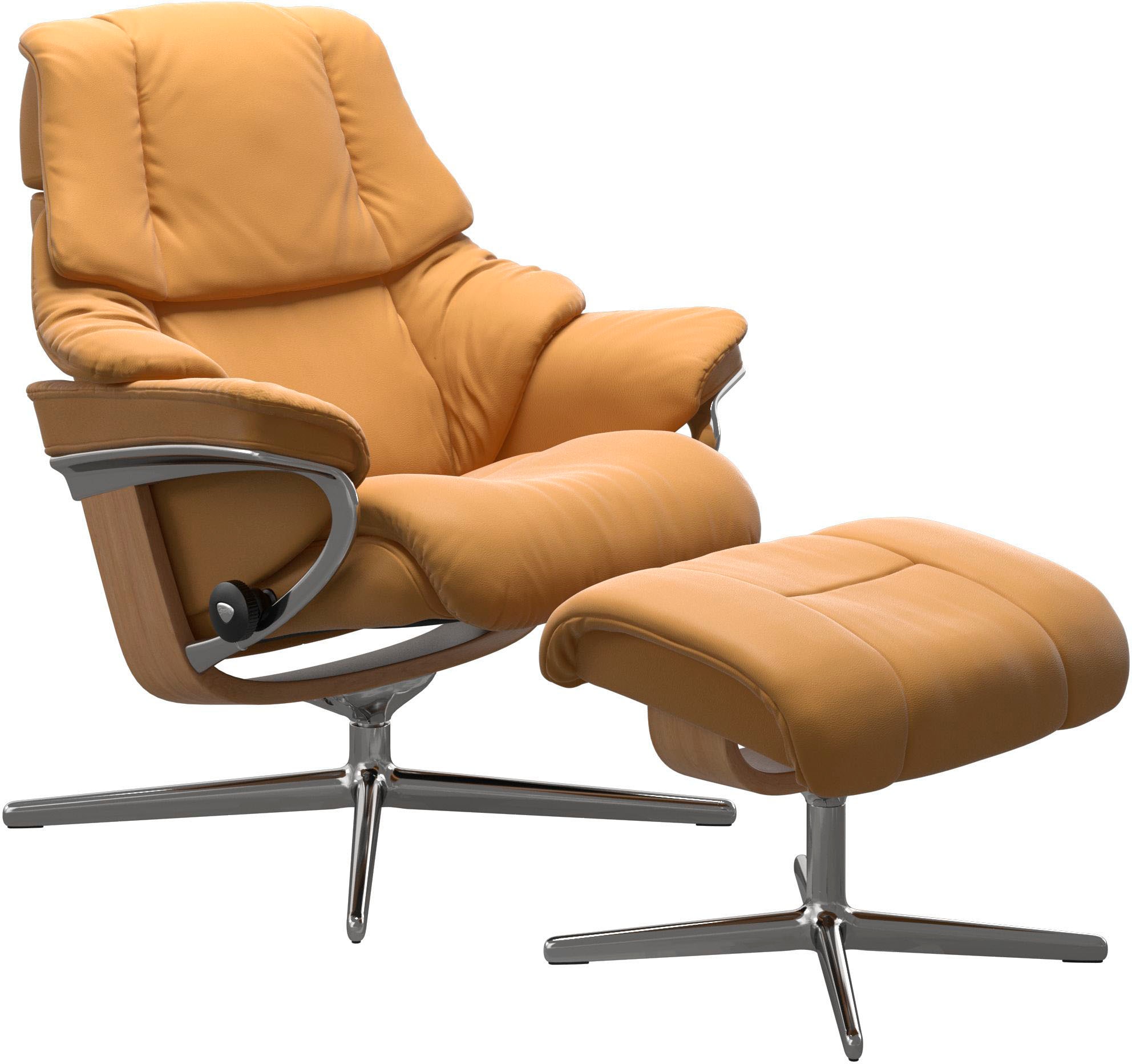 Stressless Fußhocker "Reno" mit Cross Base, Größe S, M & L, Holzakzent Eich günstig online kaufen