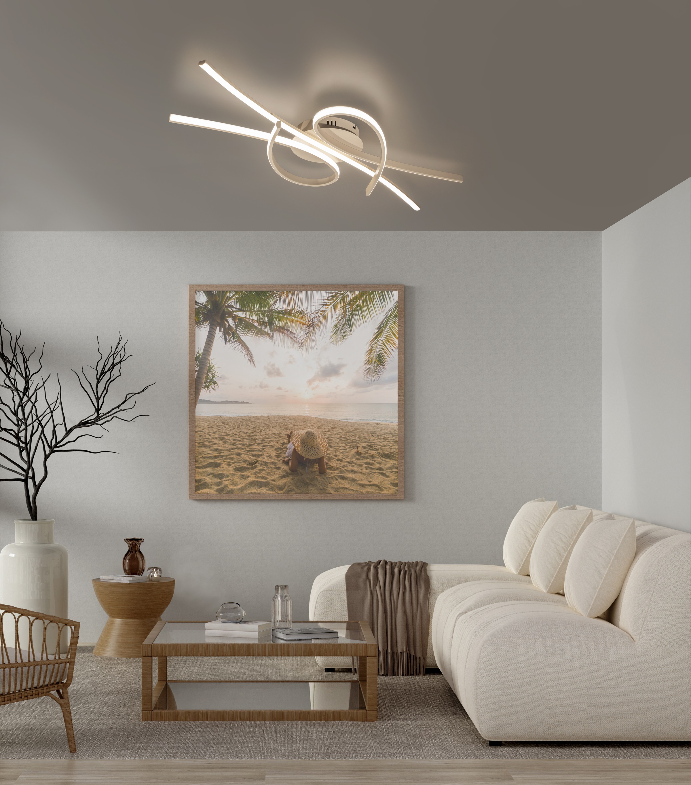 FISCHER & HONSEL Deckenleuchte »Biba« LED-Board 1 Stk. Farbtemperatur stufenlos einstellbar