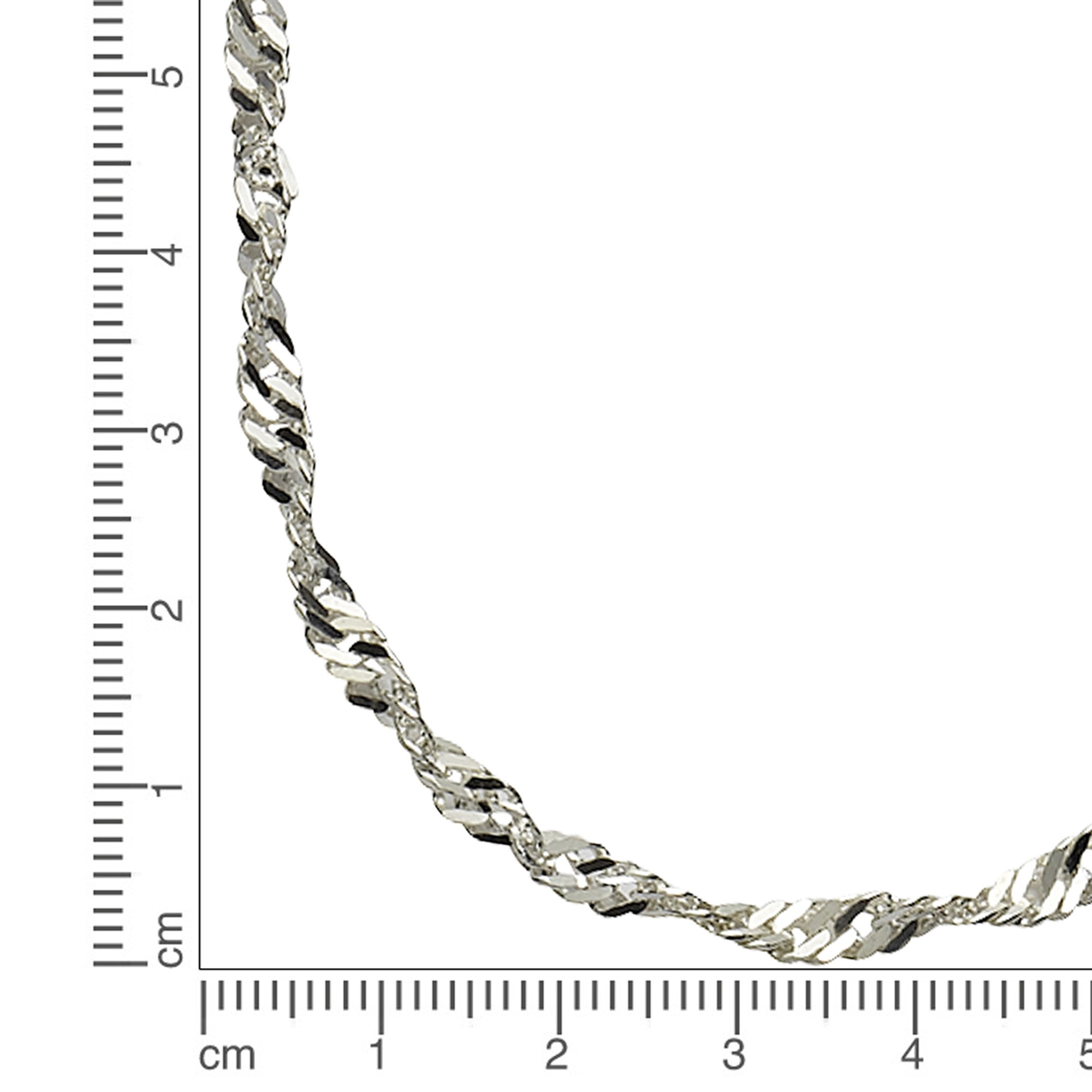 Zeeme Collierkettchen »Silber 925 Singapurkette 45cm lang«