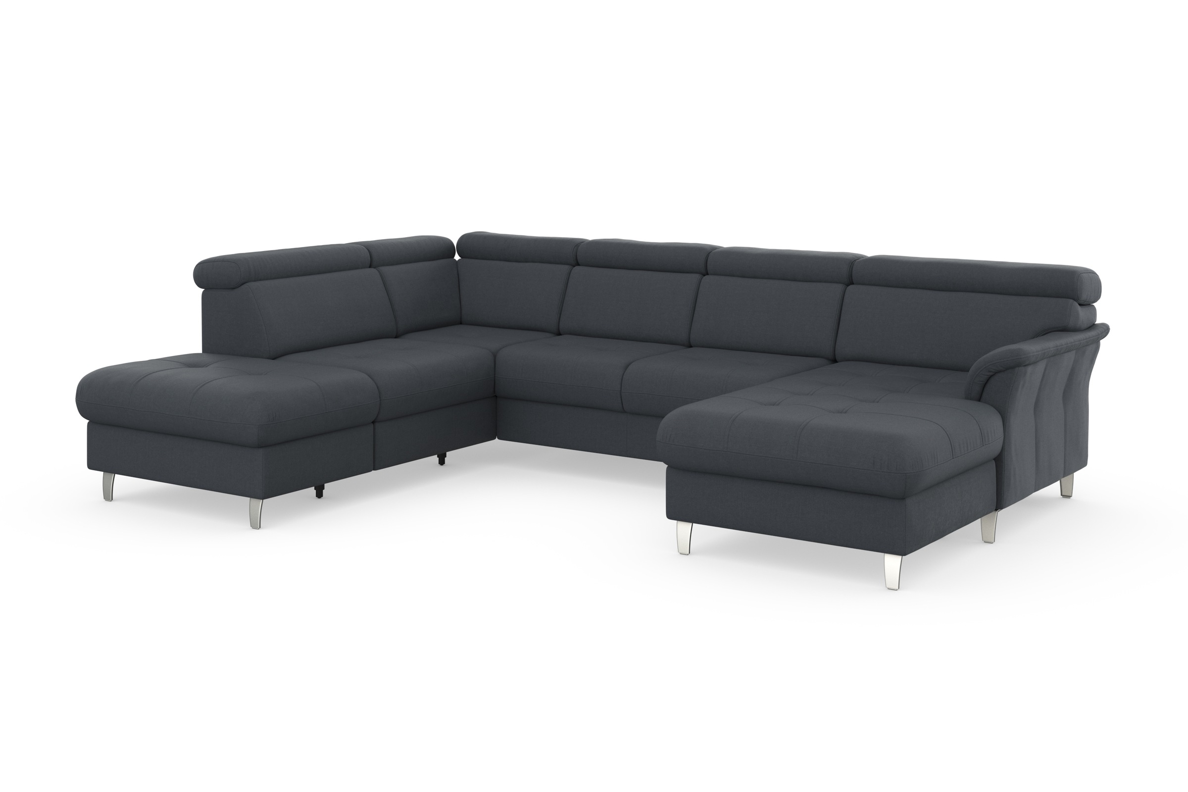 sit&more Wohnlandschaft »Marano U-Form«, inklusive Kopfteilverstellung, wahlweise mit Bettfunktion, Bettkasten