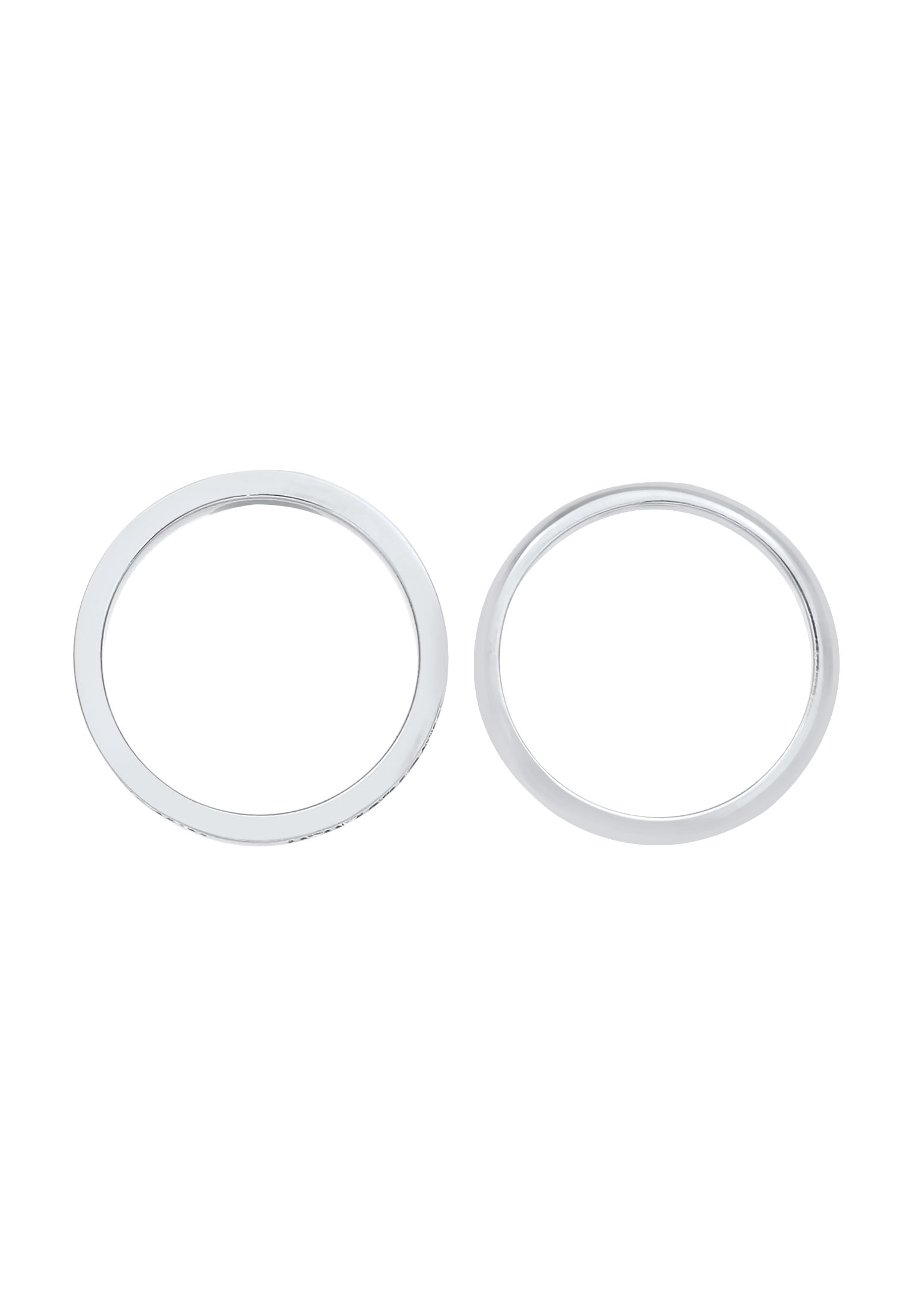 Elli Solitärring »Kristalle Memoire Bandring Basic (2 tlg.) 925 Sterling Silber«