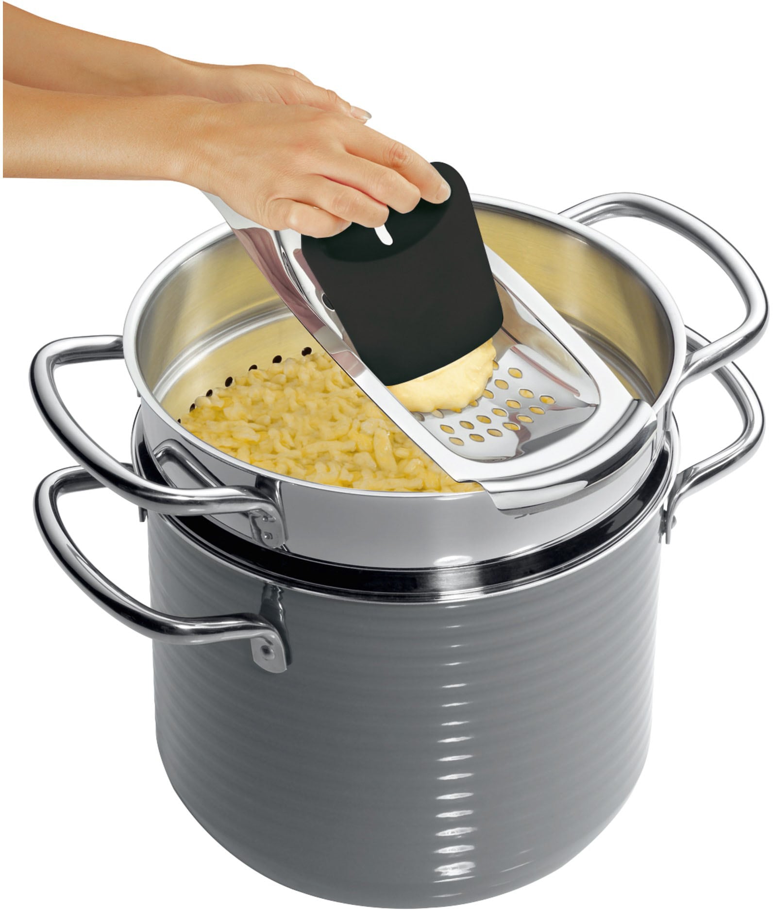 WMF Spätzlereibe, Spätzlereibe mit Spachtel