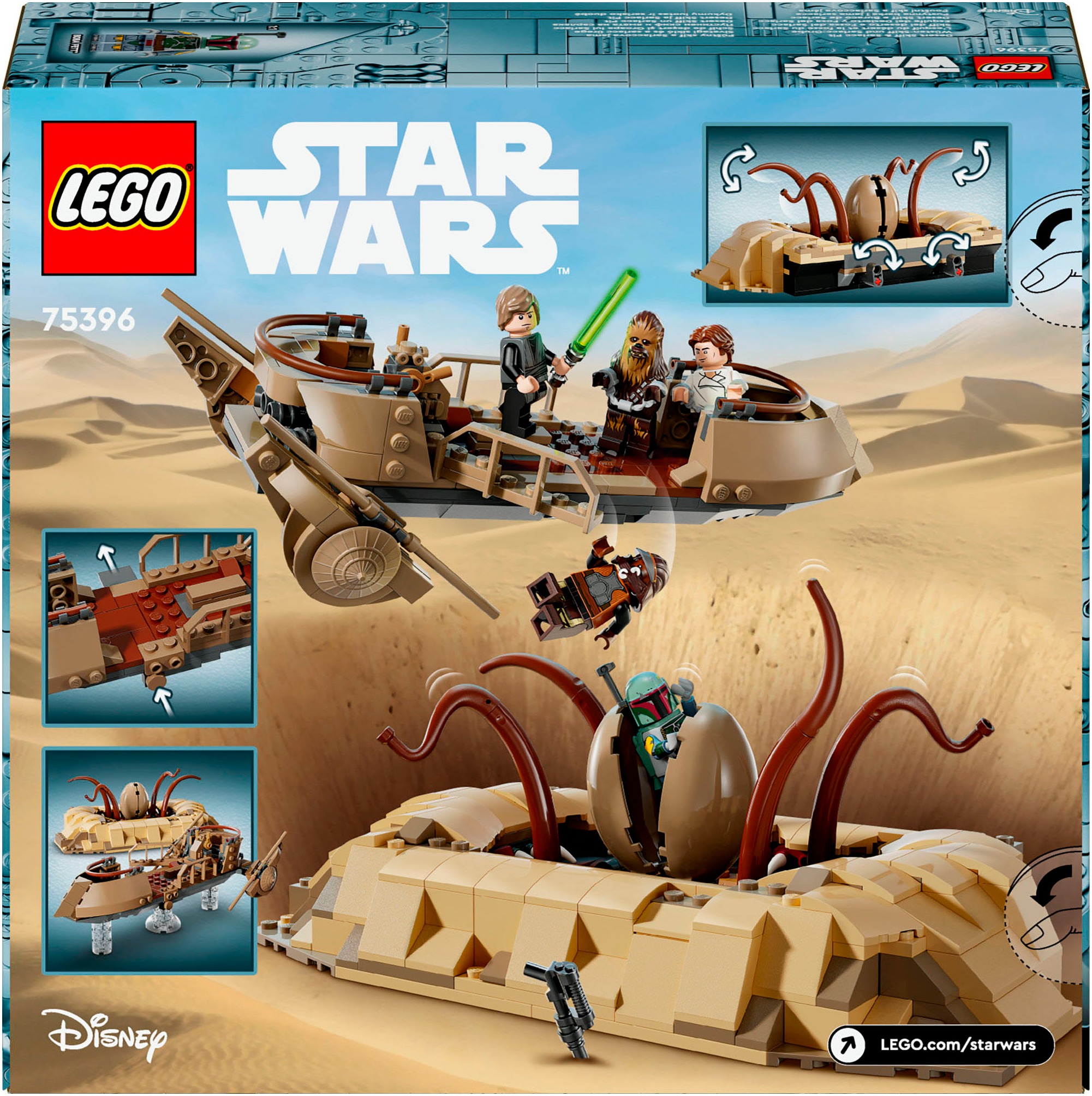 LEGO® Konstruktionsspielsteine »Wüsten-Skiff und Sarlacc-Grube (75396), LEGO Star Wars«, (558 St.), Made in Europe