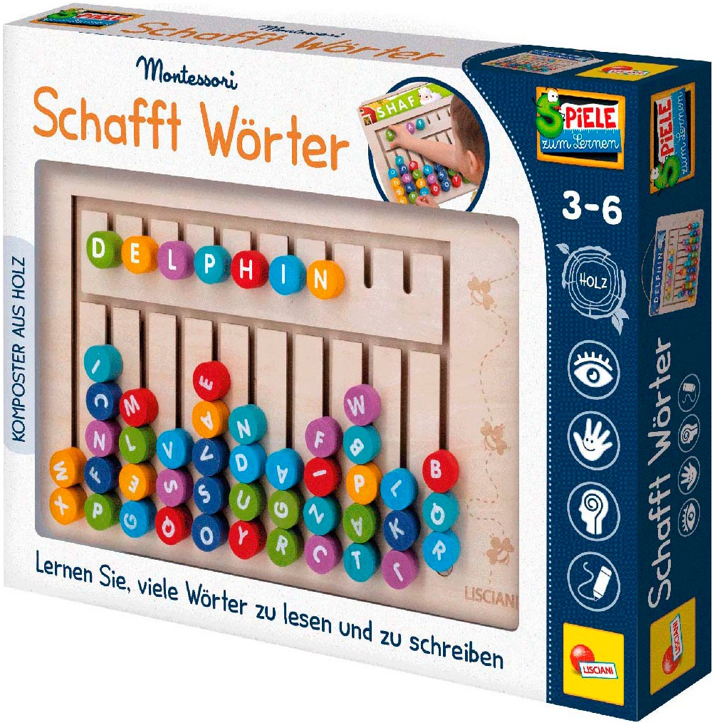 Lisciani Lernspielzeug »Montessori - Schafft Wörter«