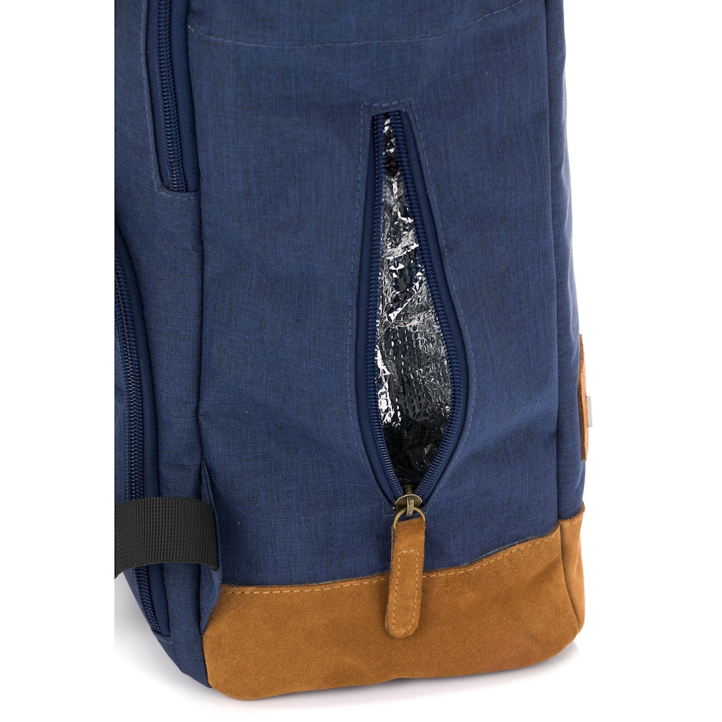 Fillikid Wickelrucksack »Berlin, navy melange«, Reflektoren