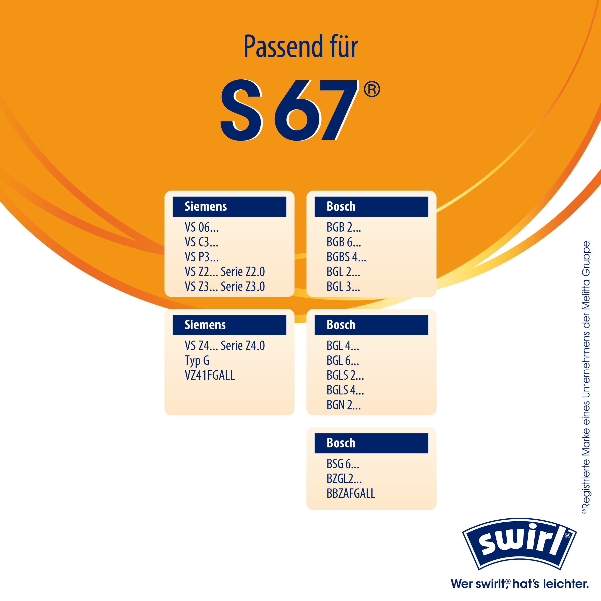 Swirl Staubsaugerbeutel »Swirl® S 67 EcoPor® XL Vorteilspack für Siemens und Bosch«, (Packung, 11 St.)