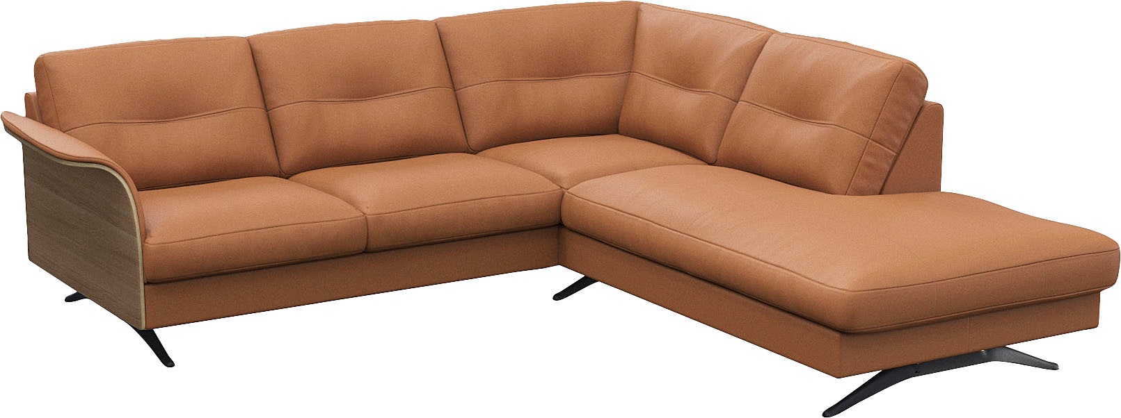 FLEXLUX Ecksofa »Glow, super bequem durch hochwertigem Sitzaufbau mit Federkern, L-Form«, Modernes skandinavisches Design
