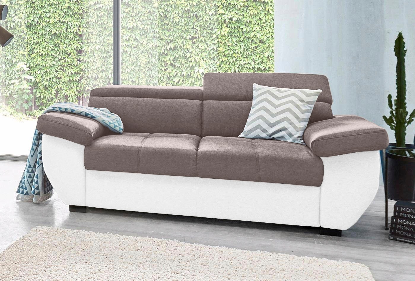 COTTA Polstergarnitur »Speedway«, (Set), Set: bestehend aus 2-Sitzer Sofa und Hocker, frei im Raum stellbar