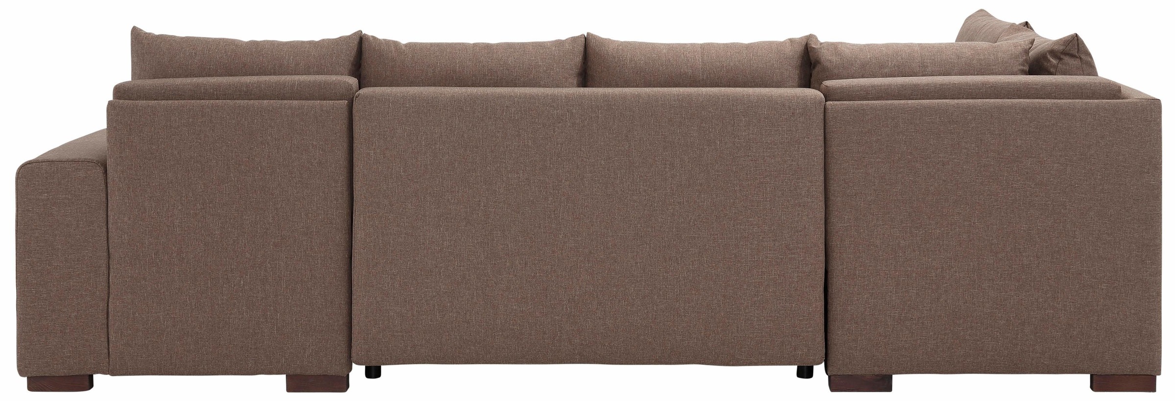 Home affaire Wohnlandschaft »Viborg U-Form«, mit Regal in der Armlehne, wahlweise mit Bettfunktion