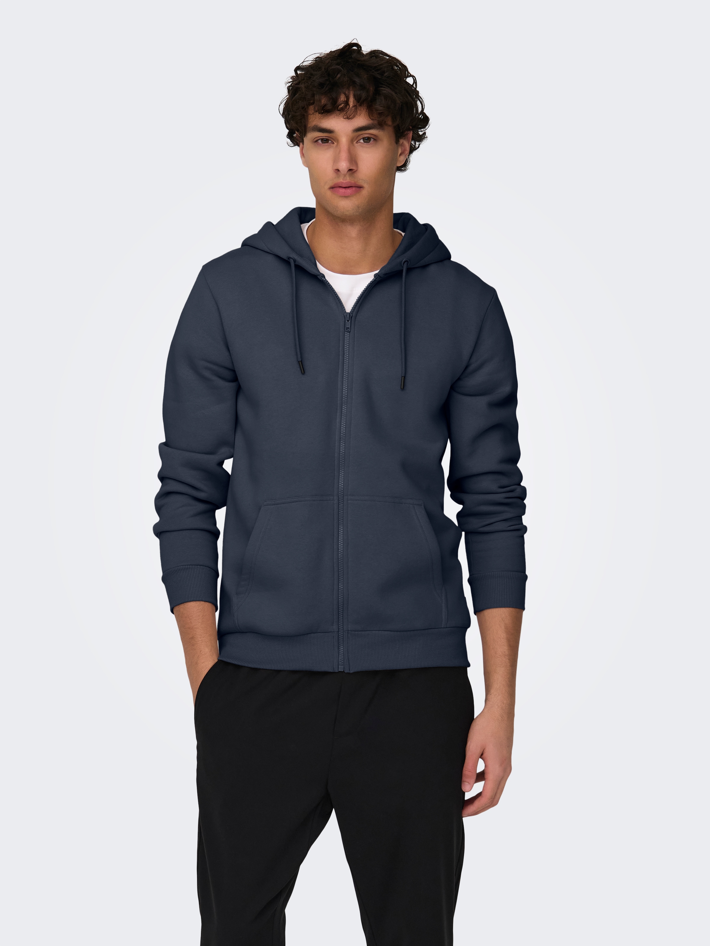 ONLY & SONS Kapuzensweatjacke »ONSCERES ZIP THR. HOODIE SWEAT NOOS«