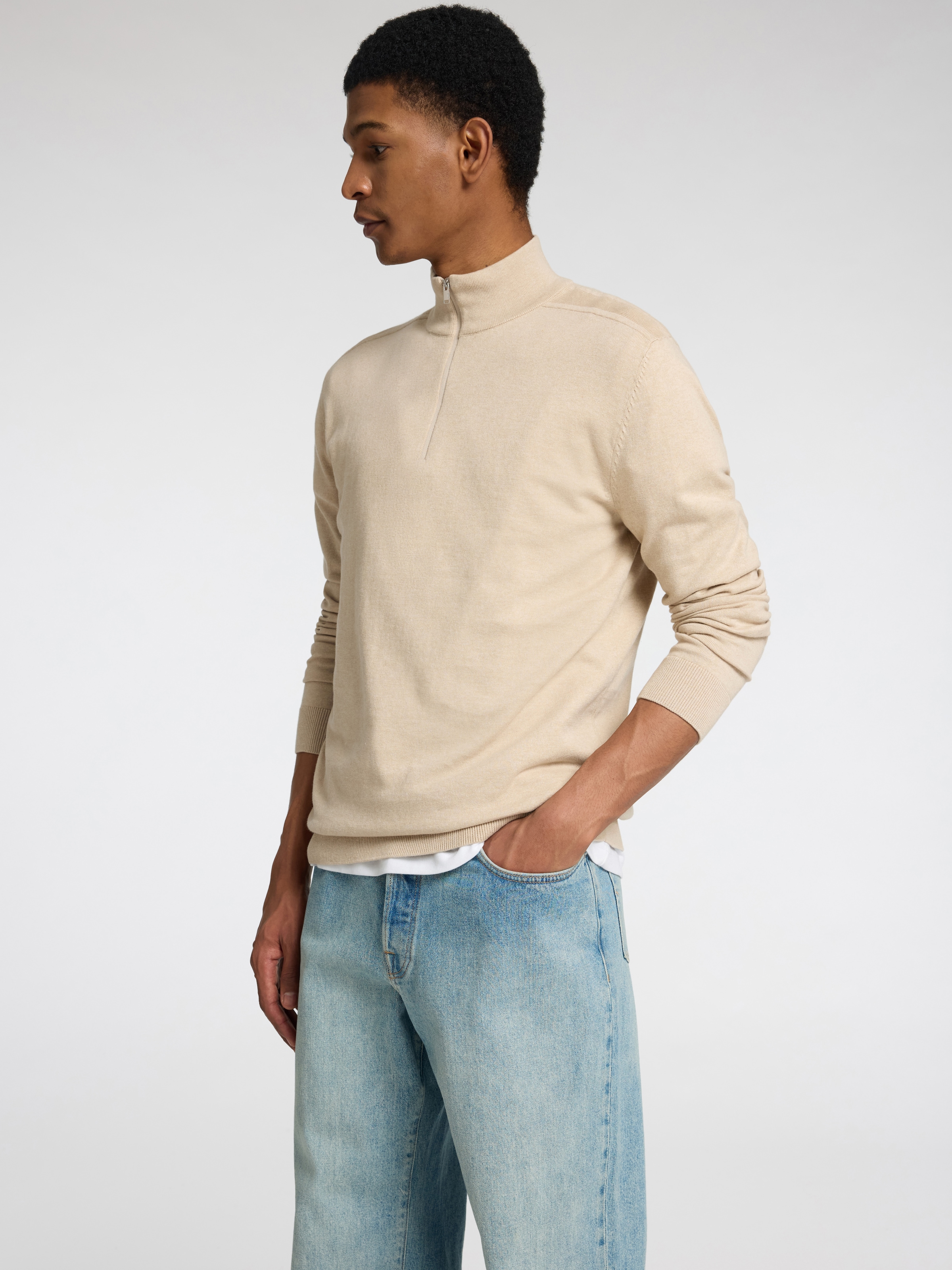 SELECTED HOMME Troyer »SLHBERG HALF ZIP CARDIGAN NOOS«