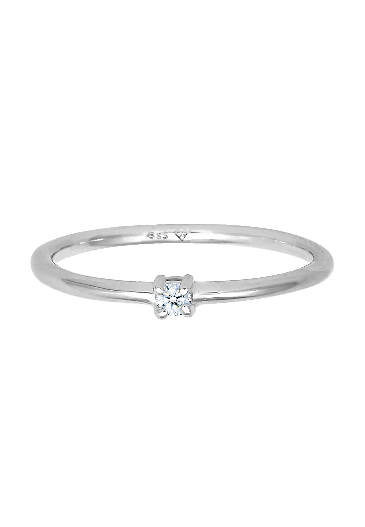 Elli DIAMONDS Verlobungsring »Verlobung Solitär Diamant (0.03 ct.) 585 Weißgold«