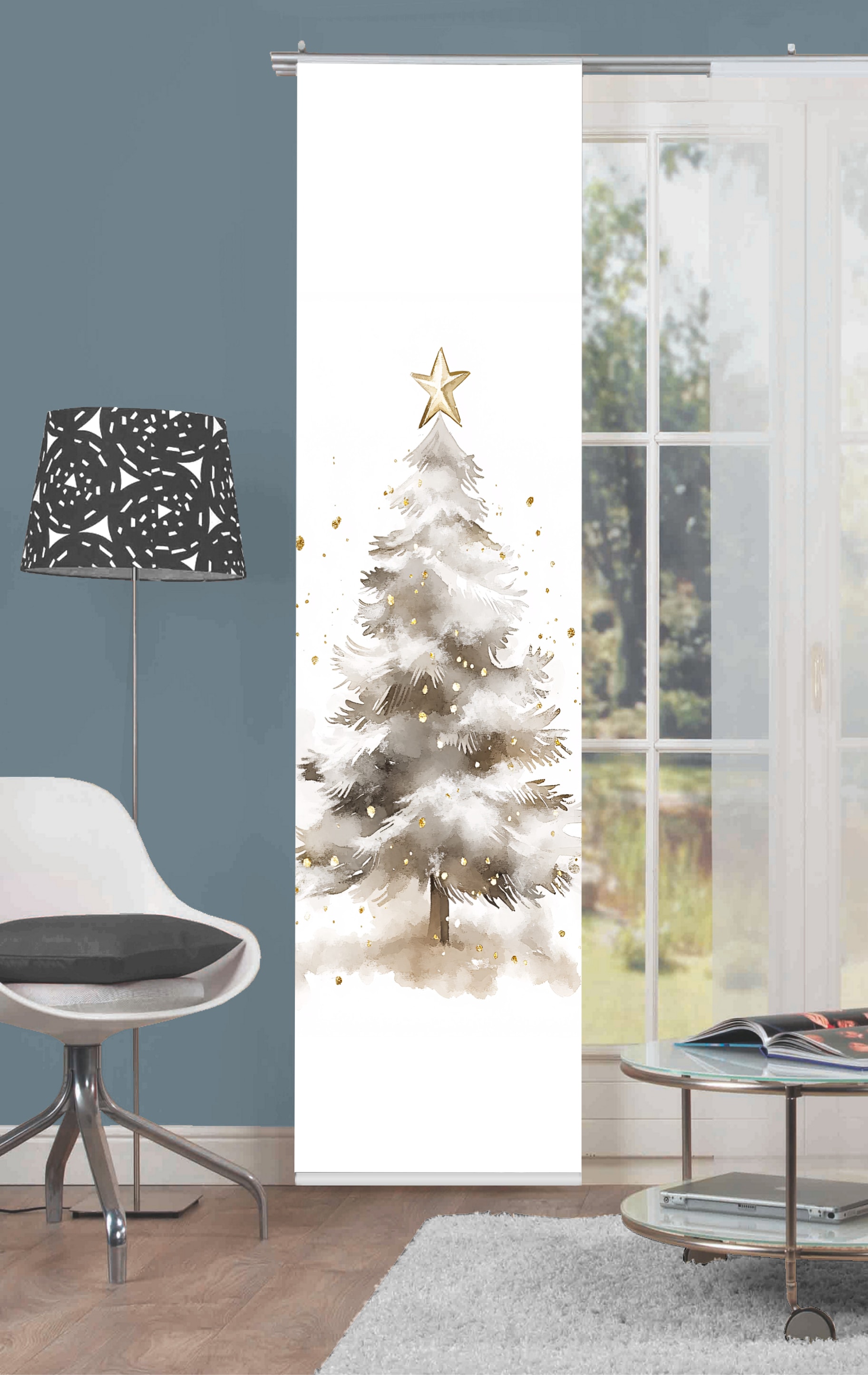 HOME WOHNIDEEN Schiebegardine »CHRISTMAS TREE« Paneelwagen 1 Stk. tlg. Schi günstig online kaufen