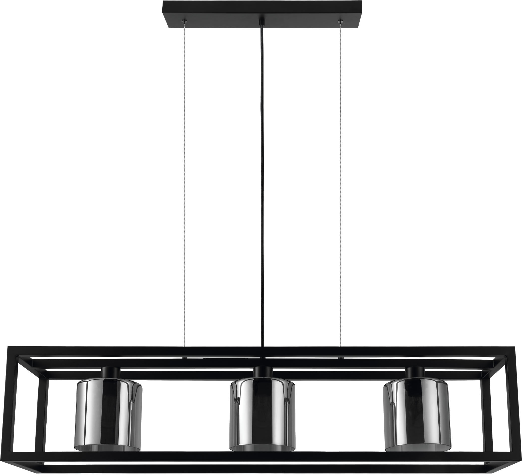 EGLO Hängeleuchte »BRISLING«, Hängeleuchte in schwarz aus Stahl - exkl. E27  - 60W auf Raten bestellen