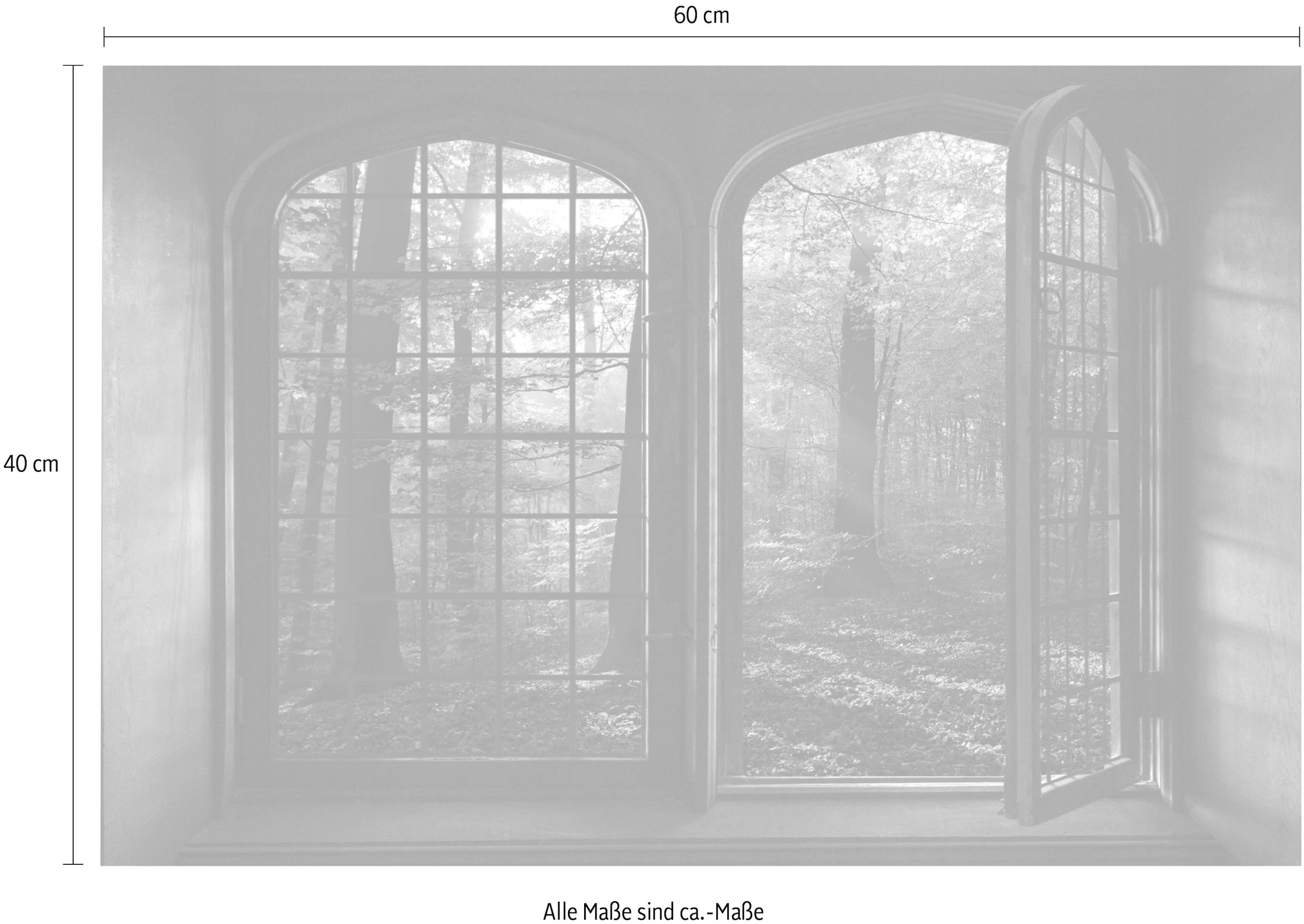 queence Wandsticker »Herbsttag«, Wandsticker, Wandbild, selbstklebend, 3D, Fenster