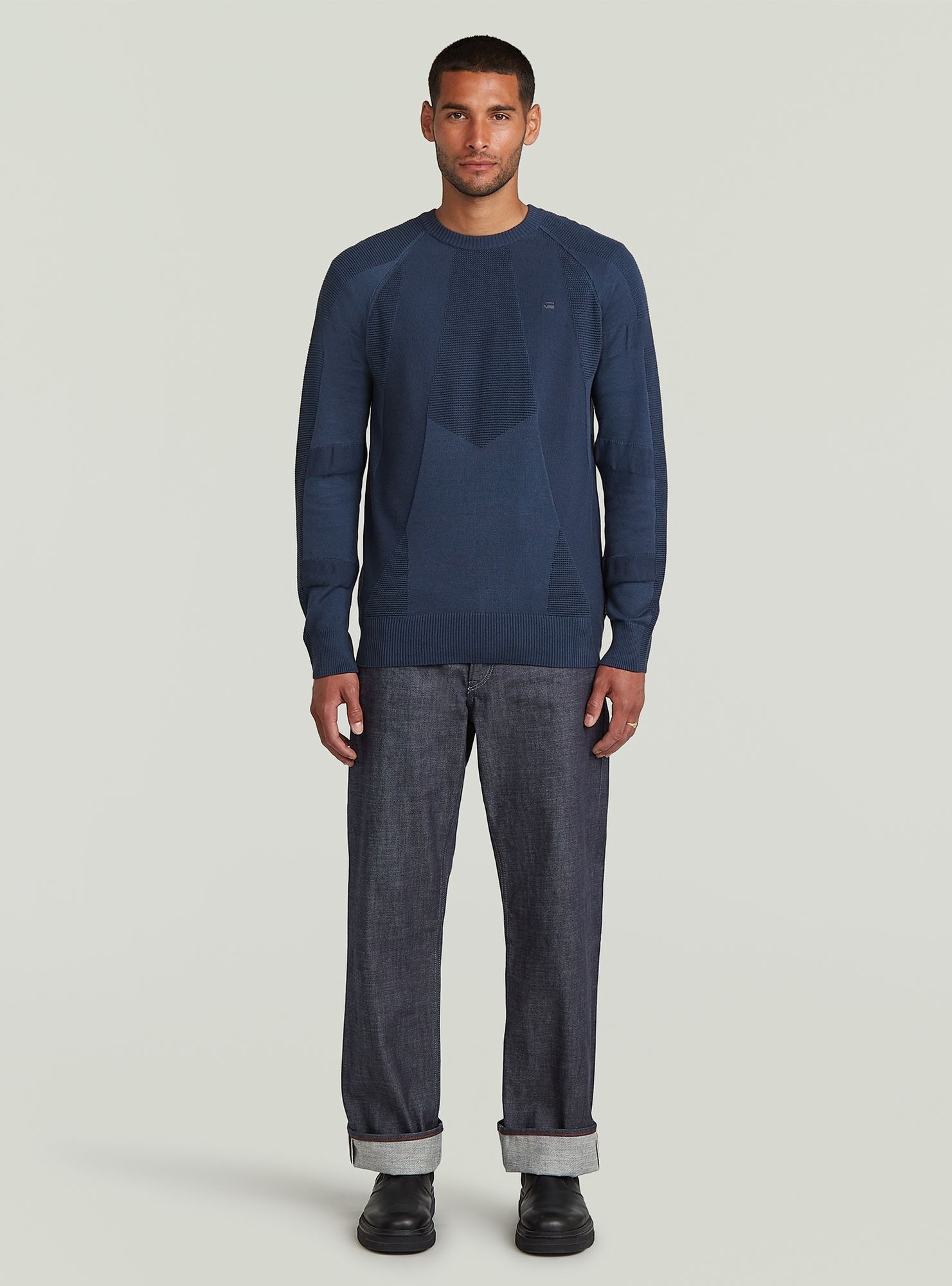 G-STAR Longpullover »3D Biker Ribbed Knit Pullover«