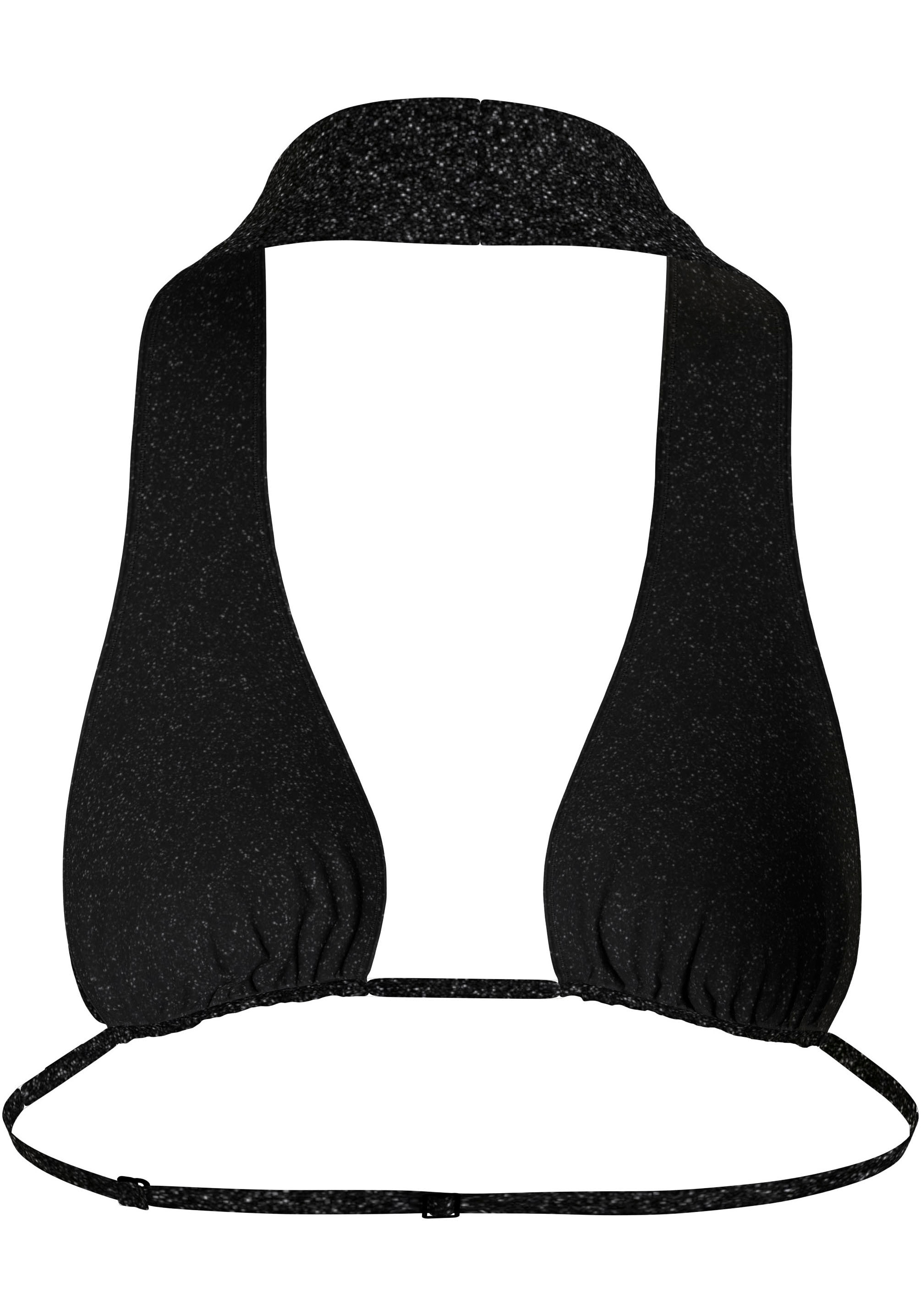 Calvin Klein Swimwear Triangel-Bikini-Top »HALTERNECK TRIANGLE«, in glitzernder Optik