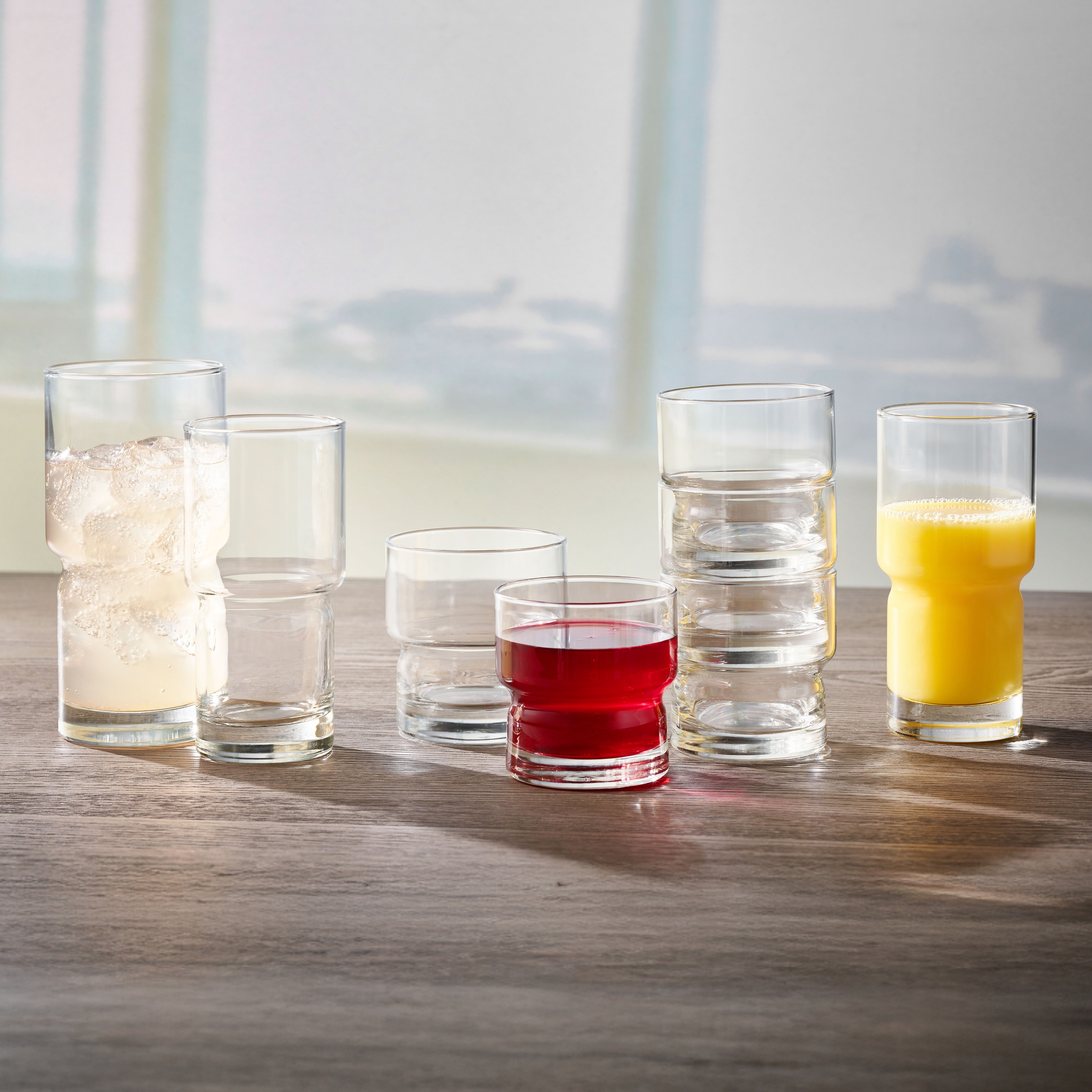 LIBBEY Gläser-Set »D.O.F. Glas -NEWTON- 355 ml, Ø: 9 cm, H: 9 cm, 12er Set«, (Set, 12 tlg.), hochwertig verarbeitet, im modernen Design