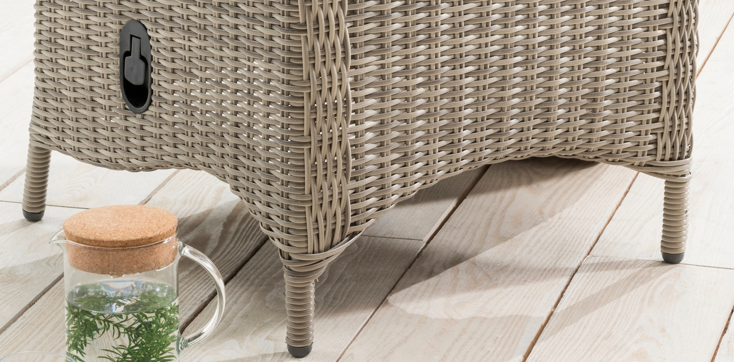 Destiny Sessel »PALMA CASA«, (Set), Aluminium, Polyrattan, inkl. Fußhocker und Auflagen