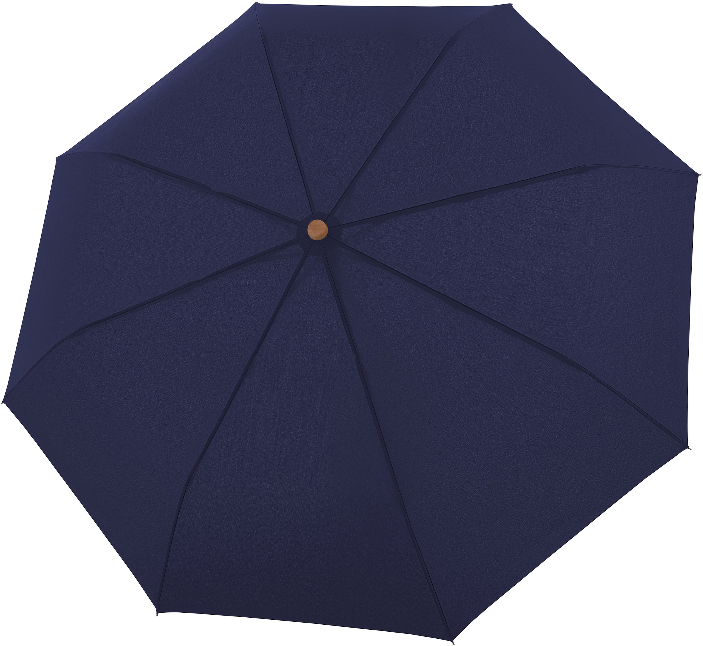 Mini, »nature aus bewirtschafteten mit Material Wäldern doppler® FSC®-Holz Taschenregenschirm blue«, kaufen aus deep gewissenhaft Schirmgriff bequem recyceltem aus