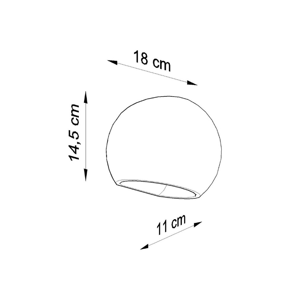 SOLLUX lighting Wandleuchte »GLOBE«, 1 flammig-flammig