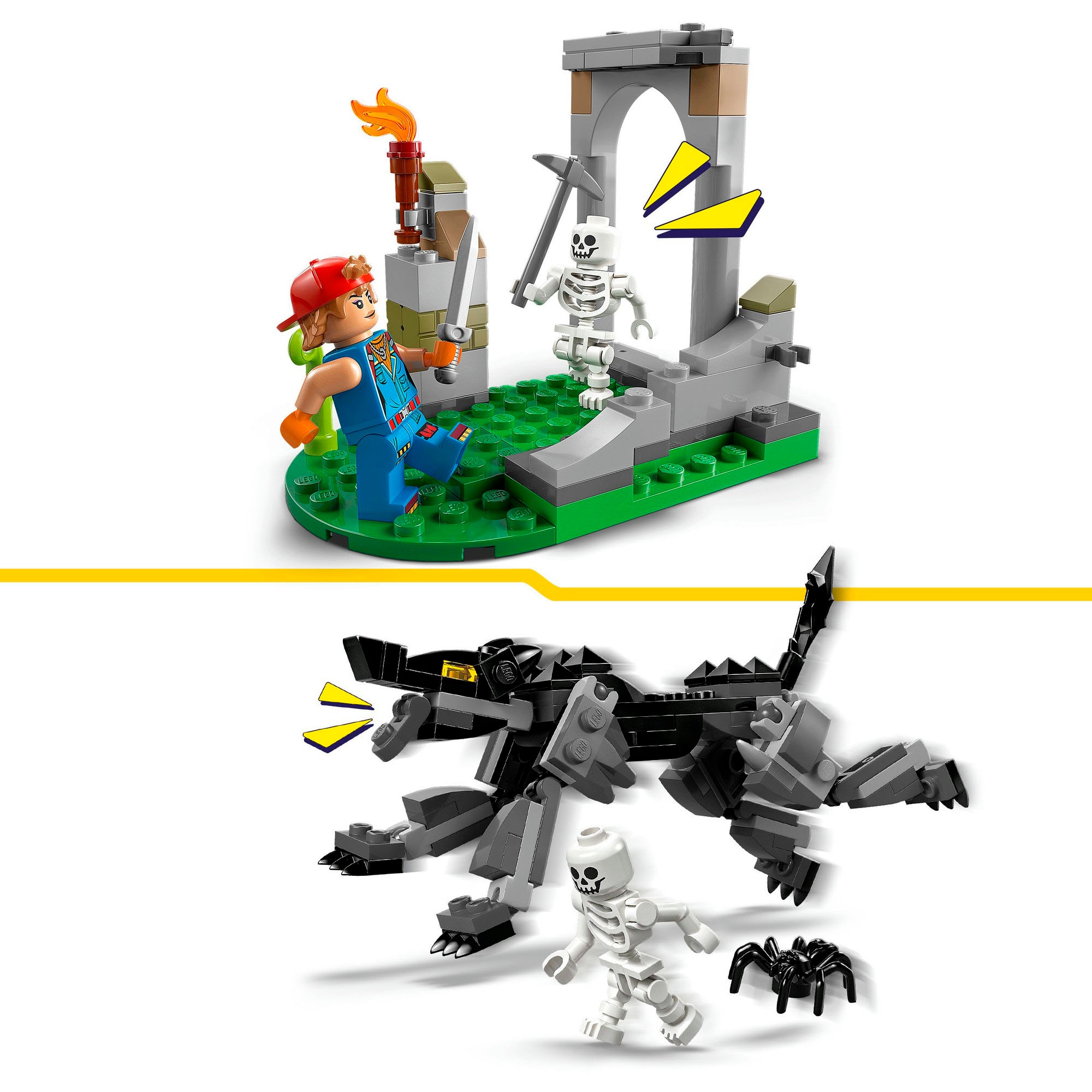 LEGO® Konstruktionsspielsteine »Das Lager von Schali und der Zündkerzenkünstlerin (77075)«, (250 St.), LEGO Fortnite; Made in Europe