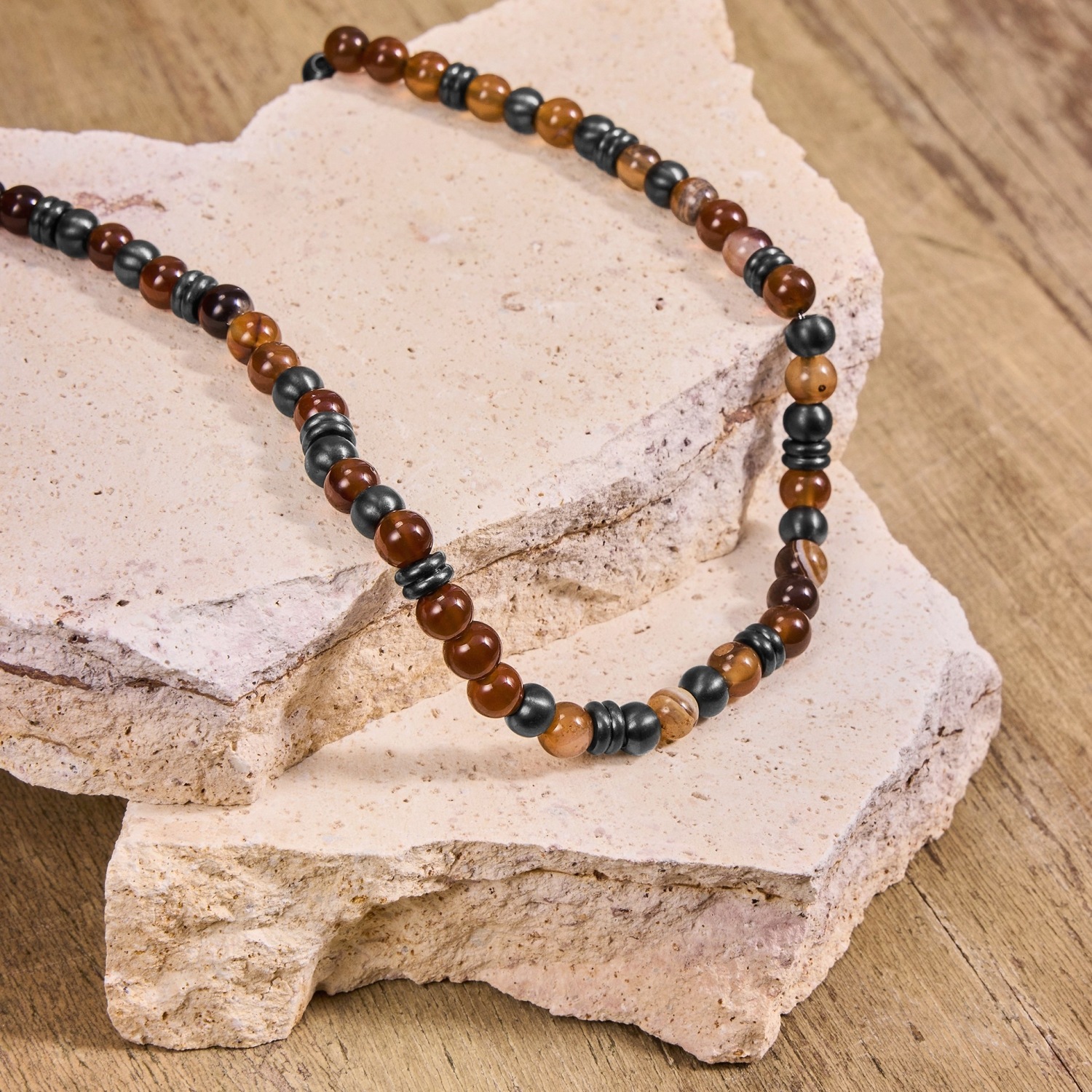 s.Oliver Kette ohne Anhänger »2039723«, mit Achat