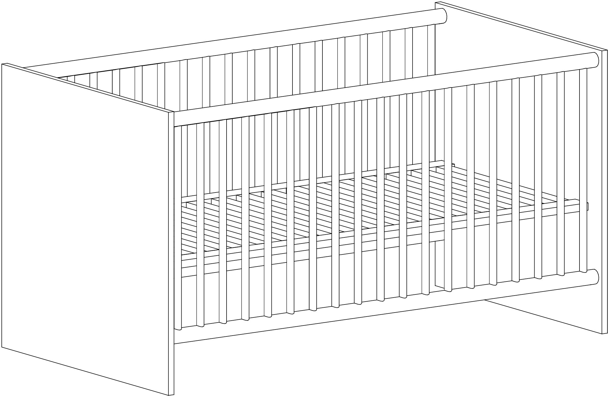 9. Bild von arthur berndt Kinderbett »arthur berndt Kilian«, (Set, Inklusive Satz Umbauseiten), 70 x 140 cm inkl. Umbauseiten