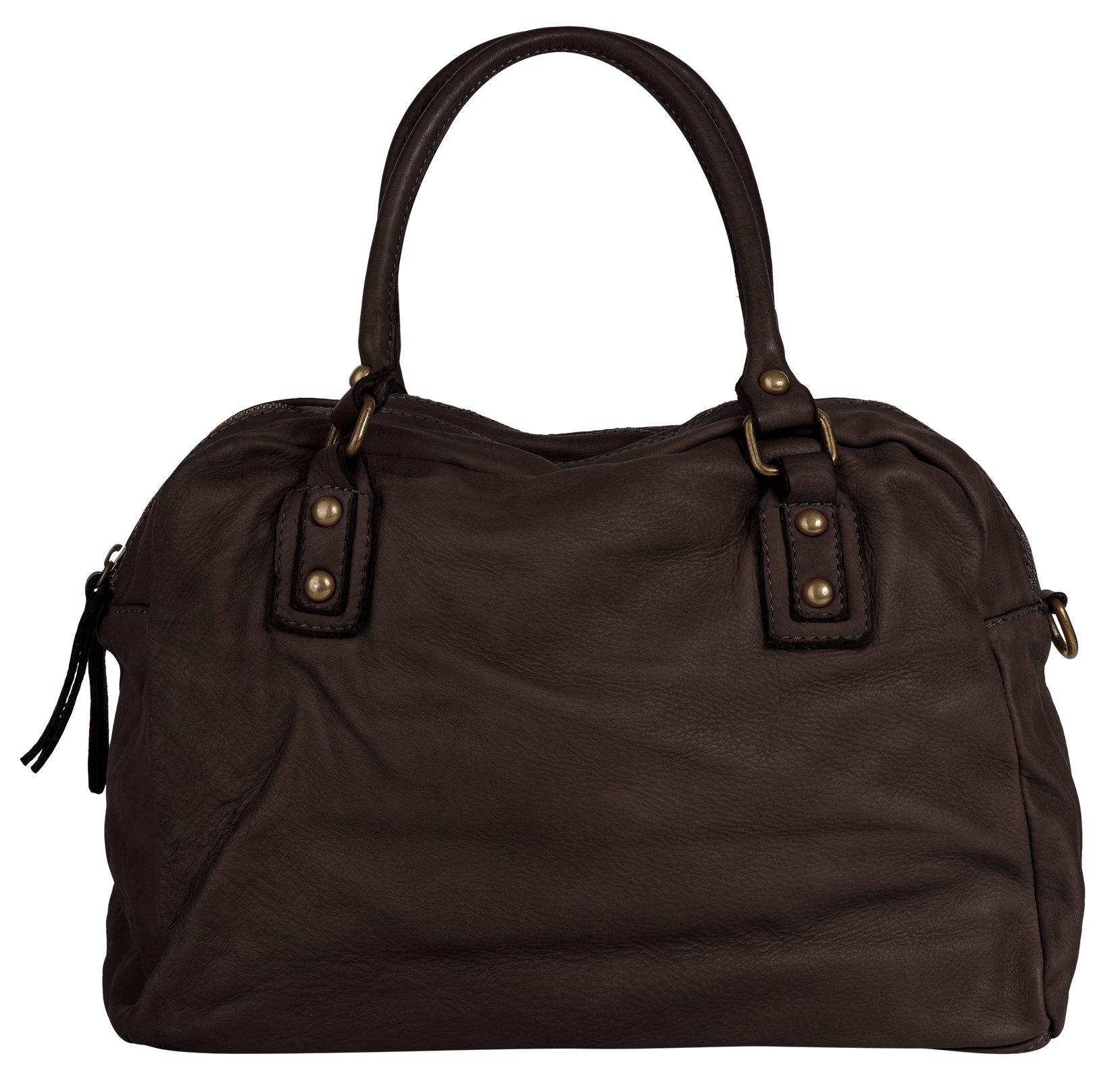 Shopper, echt Leder, Made in Italy, Gr. B/H/T: 37 cm x 26 cm x 13 cm onesize, braun