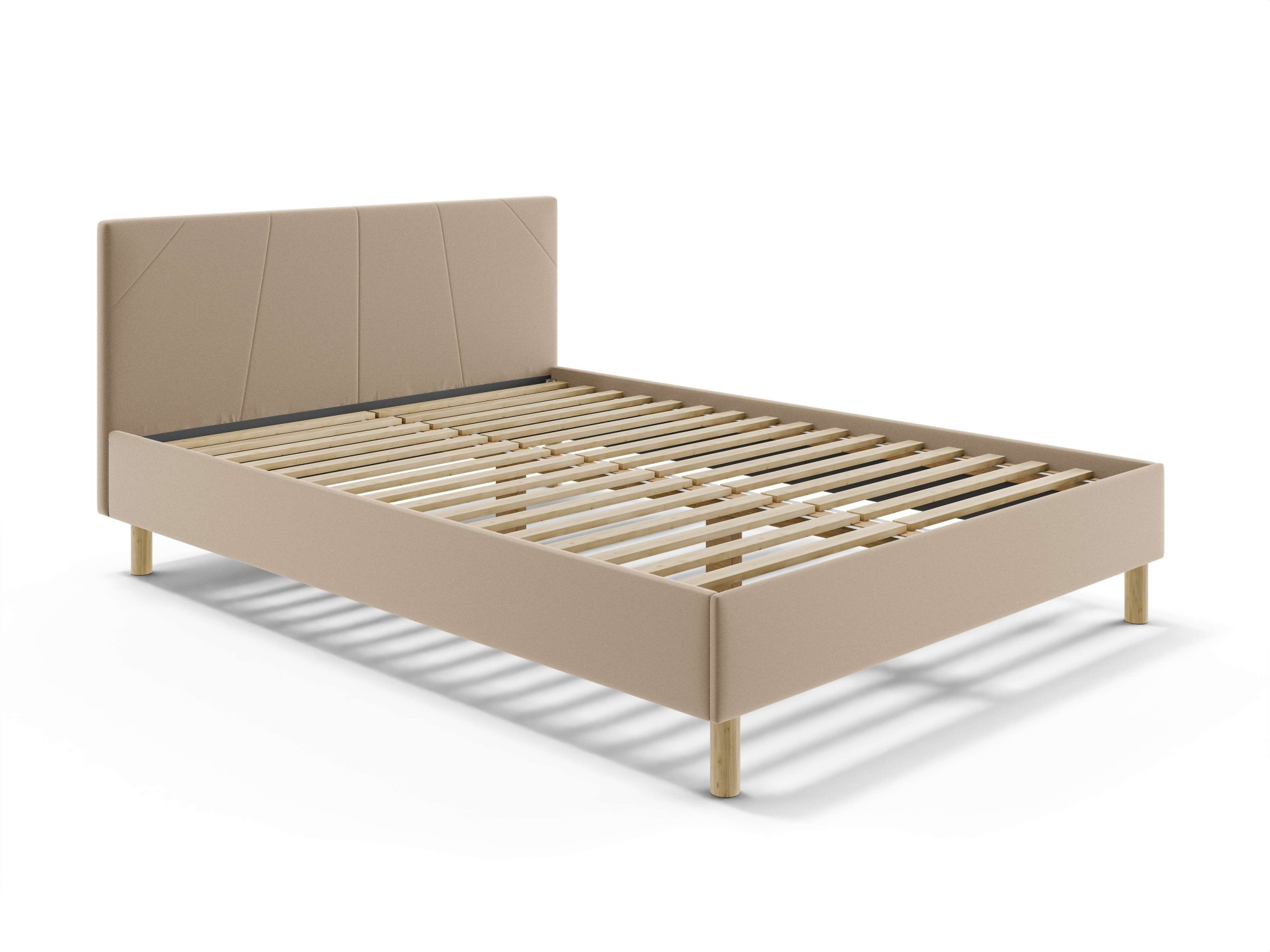 andas Polsterbett "Albybyn, Bettgestell mit Kopfteil und Lattenrost, in 2 B günstig online kaufen