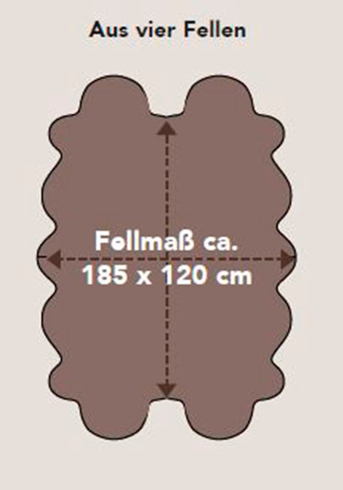 Heitmann Felle Fellteppich »Lammfell 190« rechteckig 70 mm Höhe Premium Qualität, echtes Austral. Lammfell, besonders weich