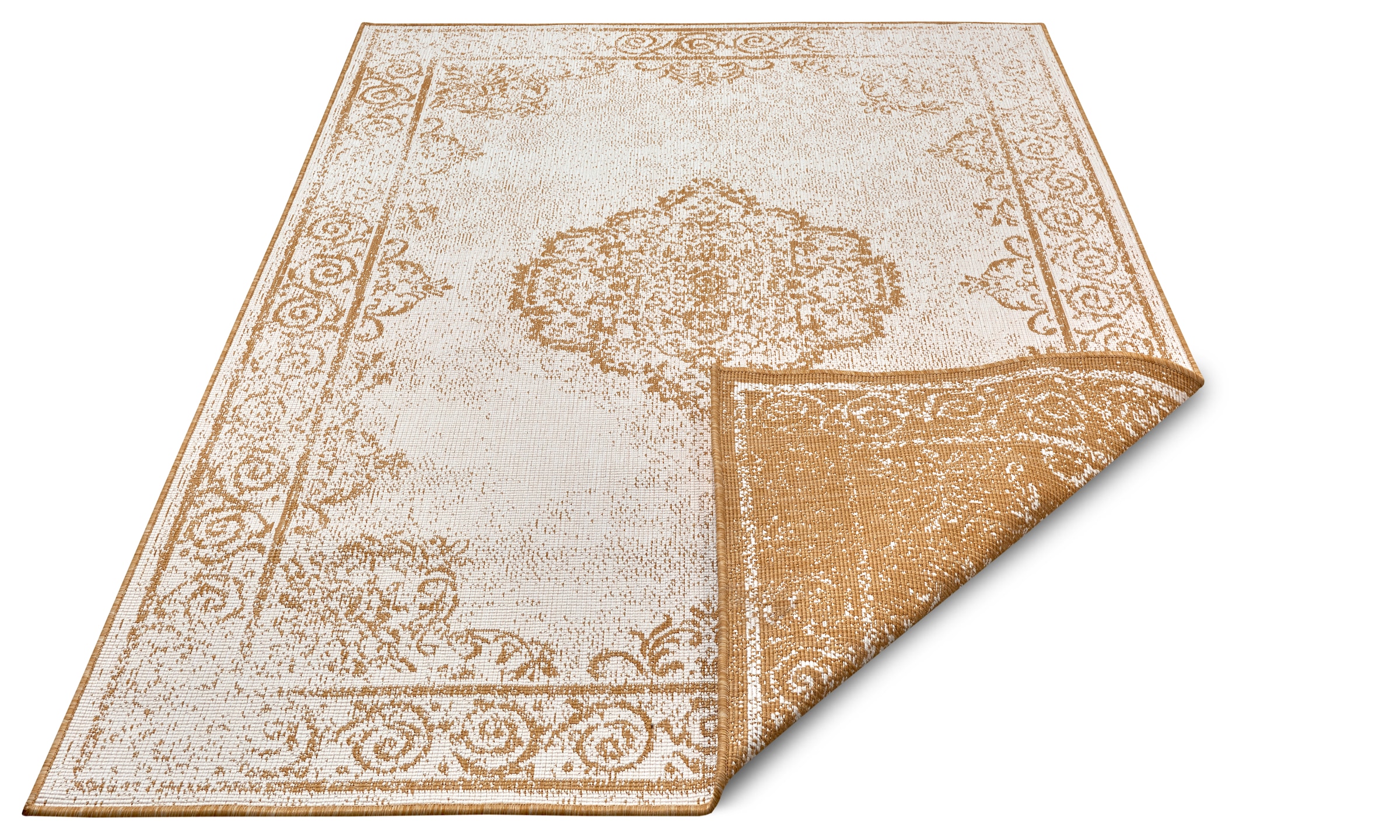 NORTHRUGS Teppich »CEBU Wendeteppich«, rechteckig, 5 mm Höhe, In-& Outdoor, Wetterfest, Balkon, Wohnzimmer, Wasserfest, Orientalisch