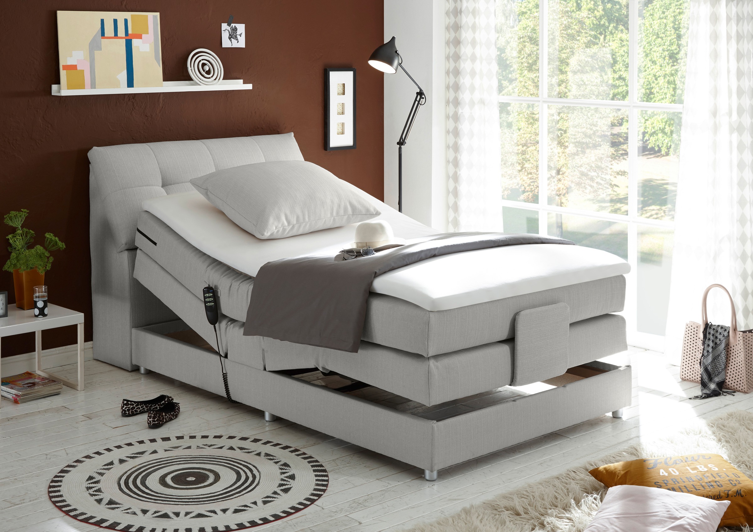 ED EXCITING DESIGN Boxspringbett »Carpino wahlweise in den Breiten 120cm od günstig online kaufen