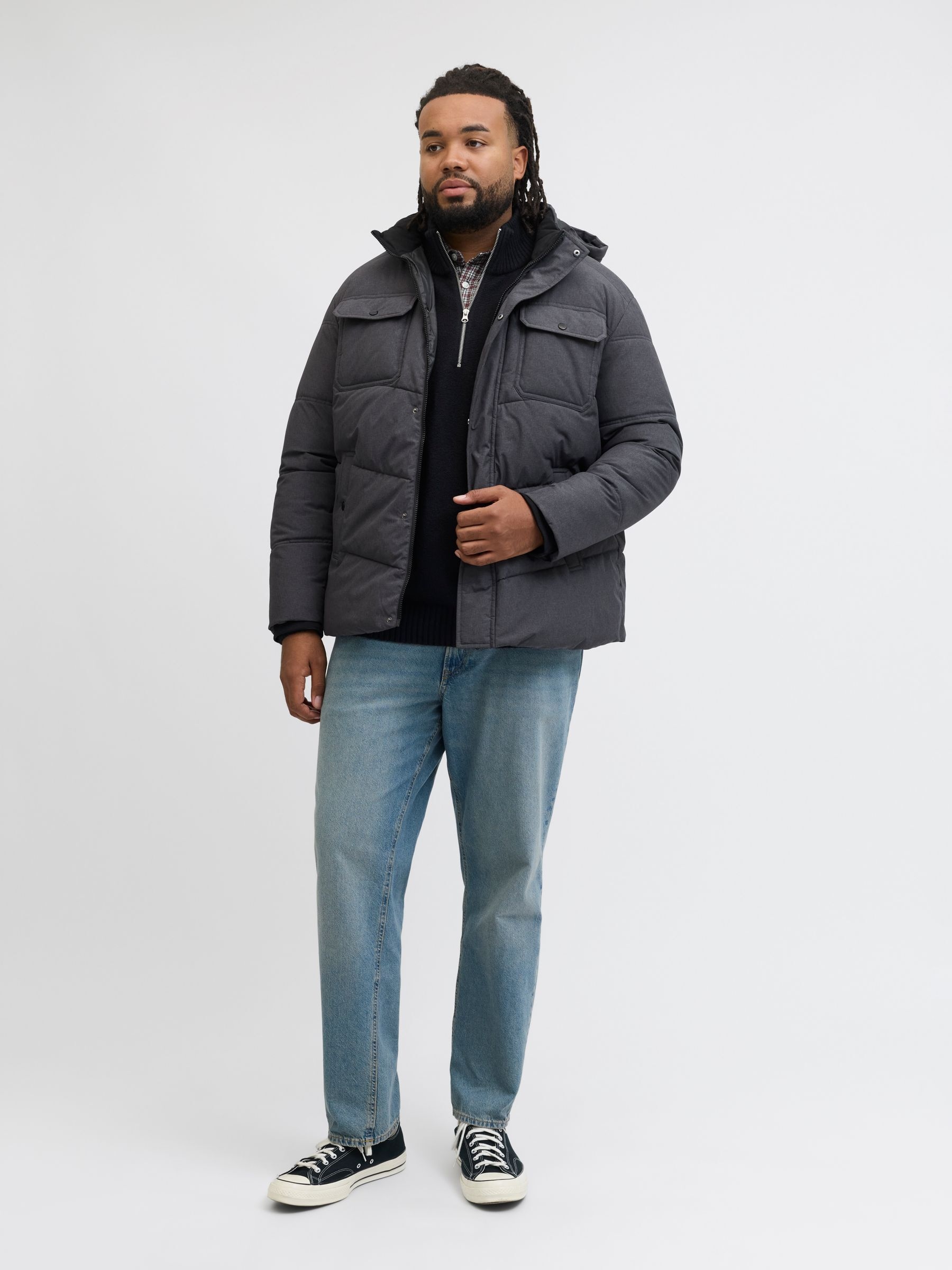 Jack & Jones PlusSize Steppjacke »JJMORGAN PUFFER JACKET PLS« mit Kapuze