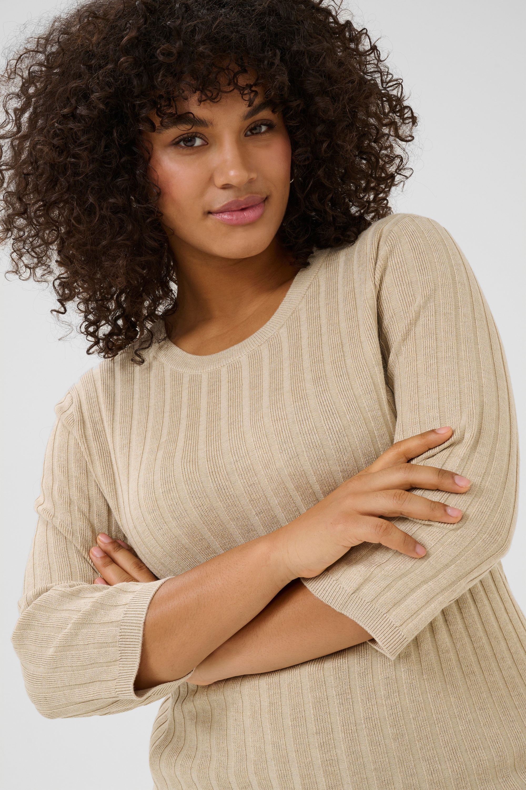 KAFFE Curve Strickpullover »Strickpullover KClizzy«
