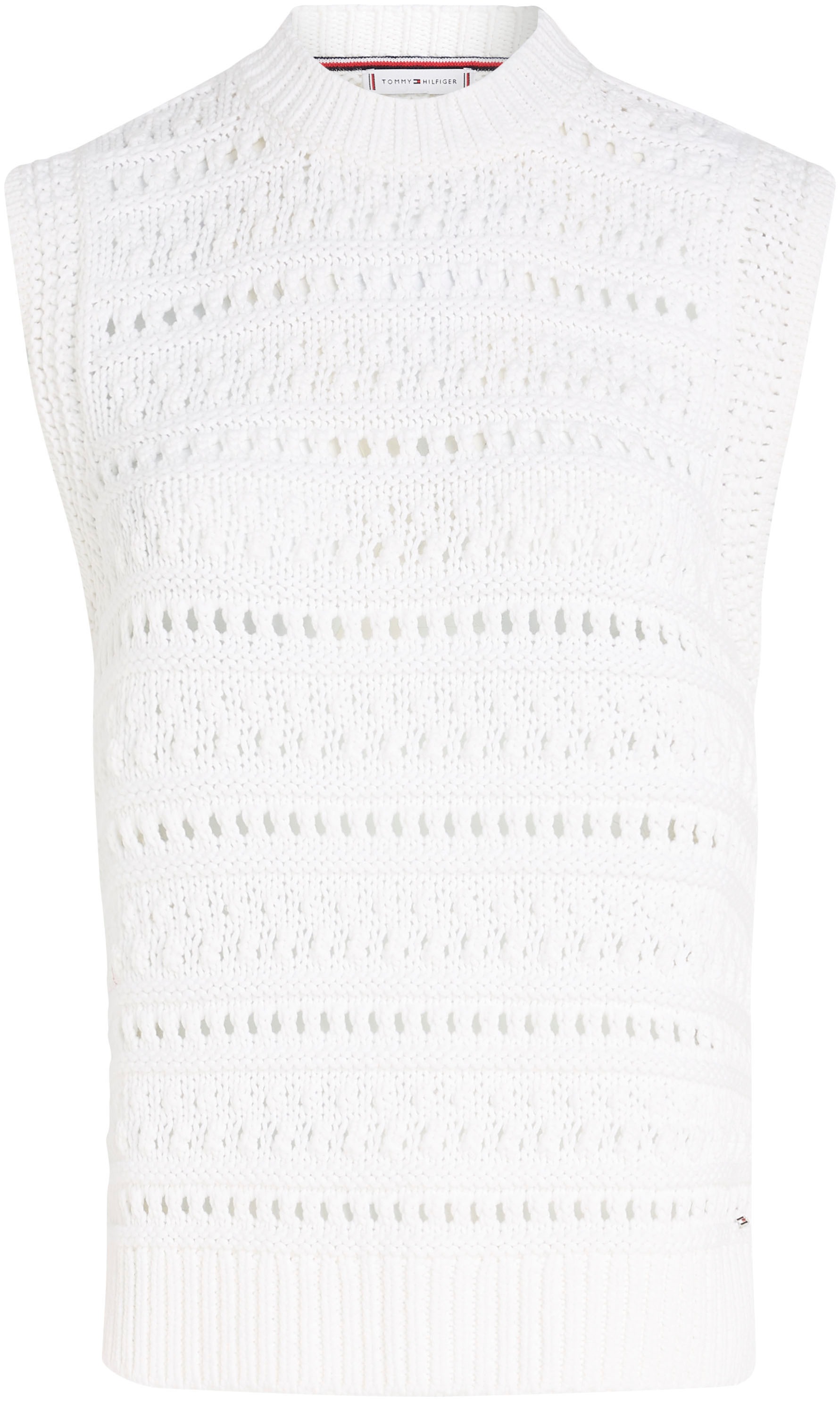 Tommy Hilfiger Pullunder »CROCHET C-NK SWEATER VEST«, in angesagter Häkeloptik