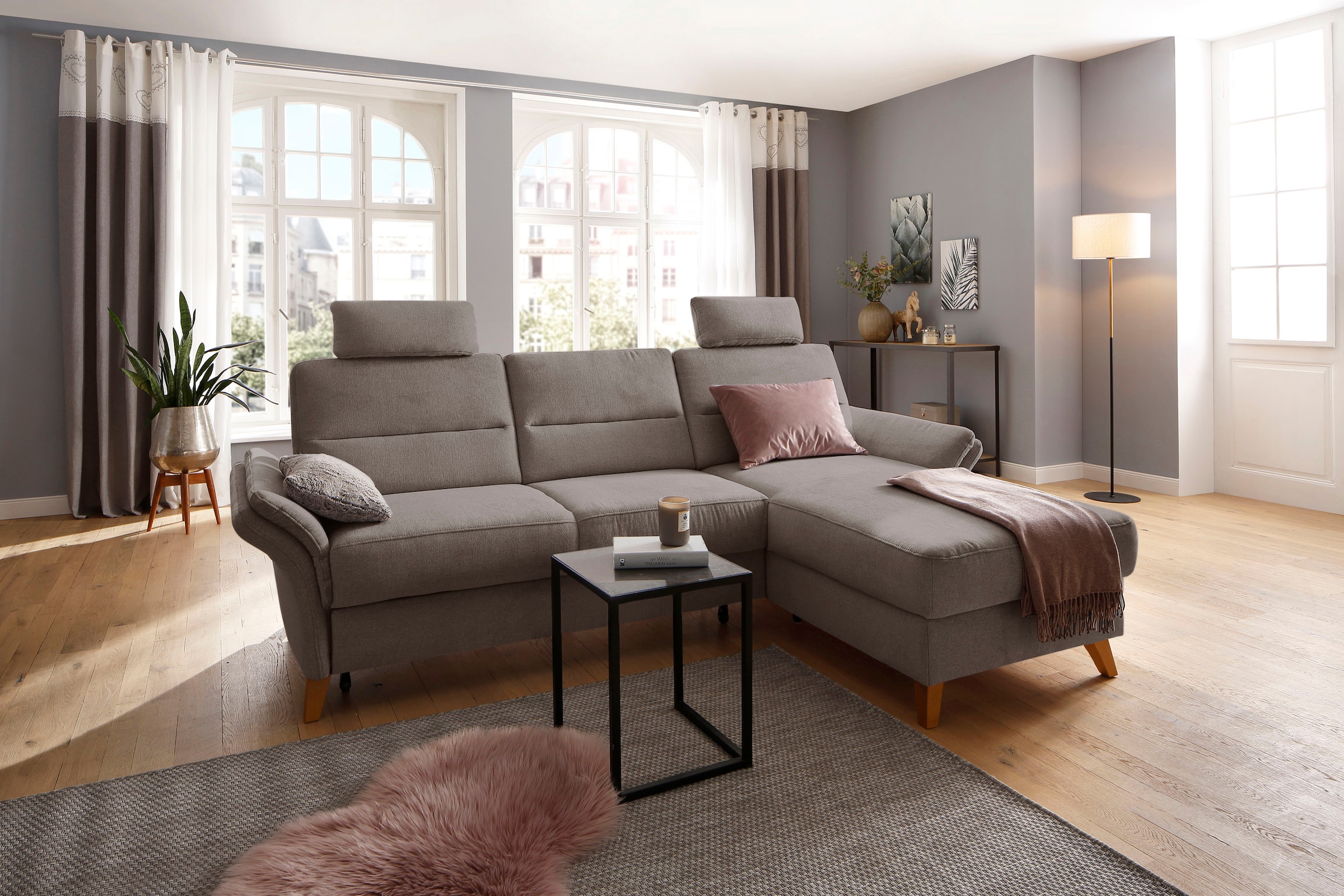 Home affaire Ecksofa »Westerland L-Form« Federkern-Polsterung, wahlweise mi günstig online kaufen