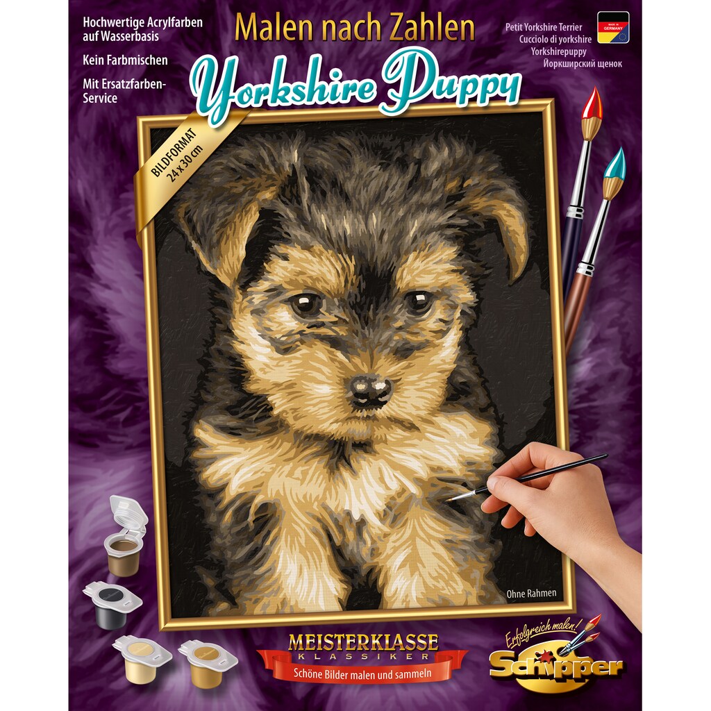 Schipper Malen nach Zahlen »Meisterklasse Klassiker - Yorkshire Puppy«, Made in Germany