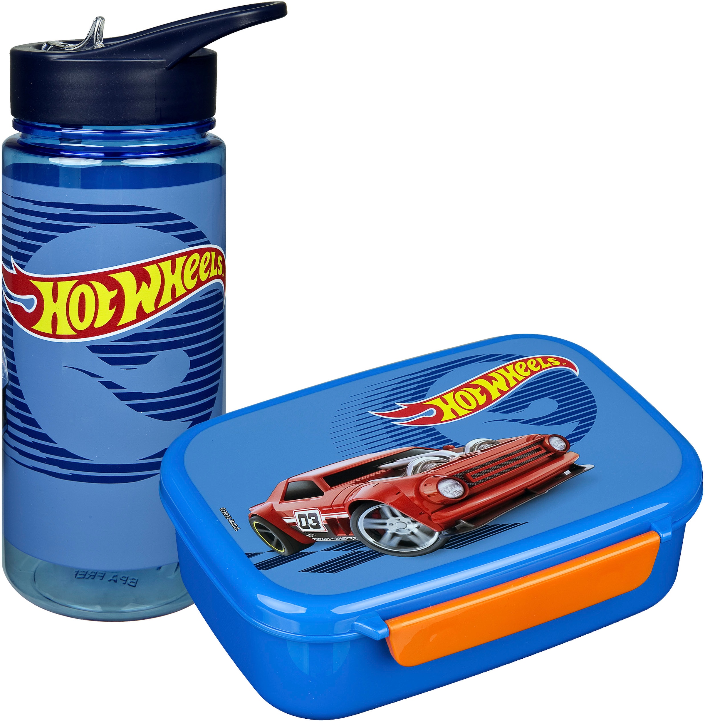 Scooli Lunchbox »Hot Wheels«, (Set, 2 tlg.), Brotzeitdose & Trinkflasche günstig online kaufen