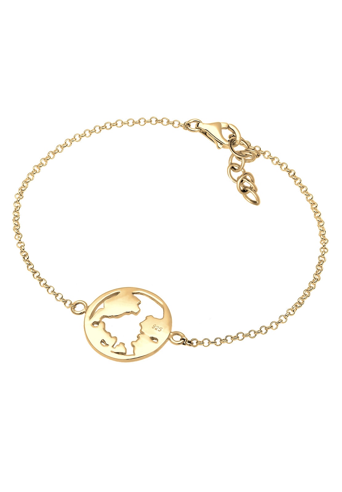 Elli Armband »Weltkugel Globus Reise Travel Cut Out 925er Silber«