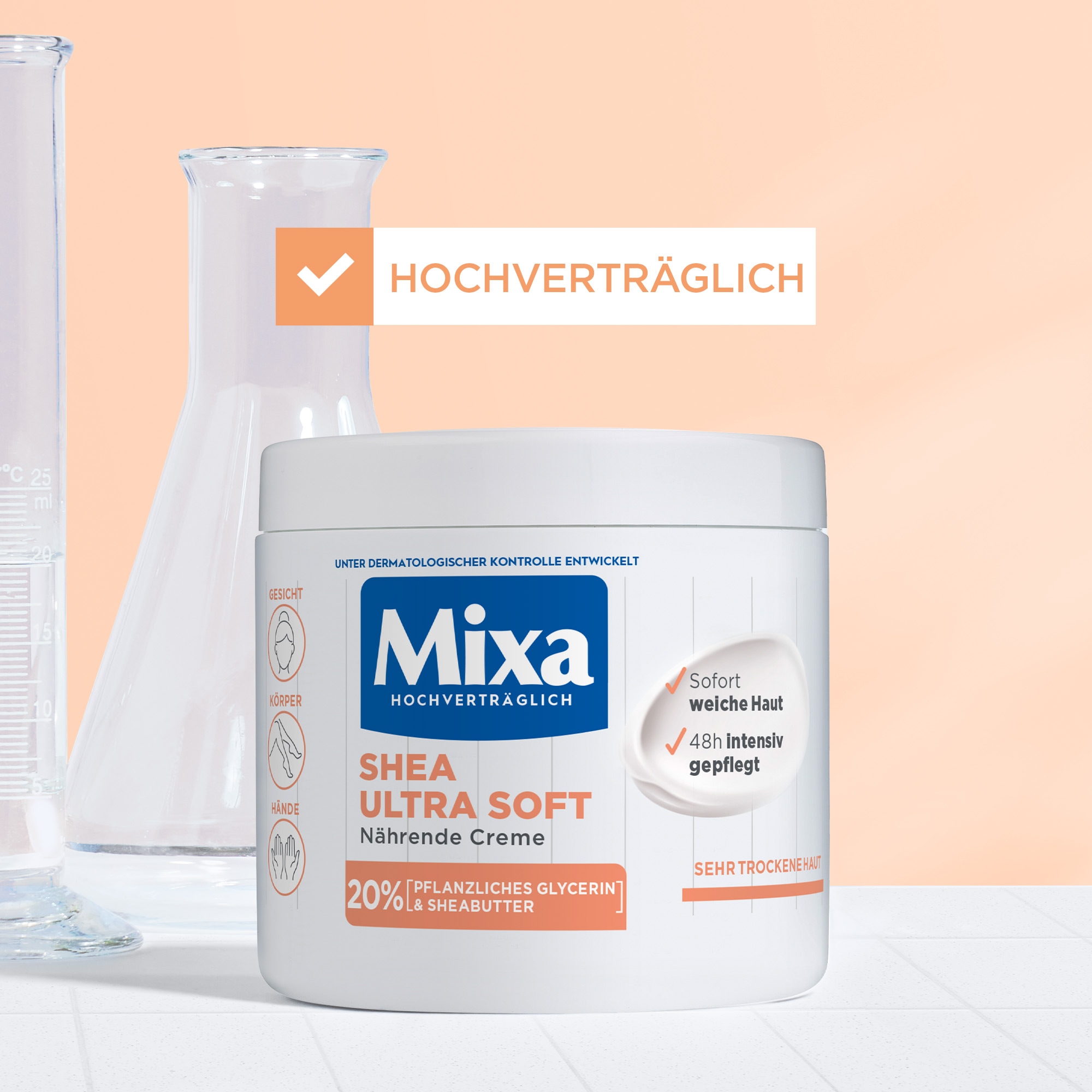Mixa Körpercreme »Mixa Shea Ultra Soft« mit hoher Wirksamkeit