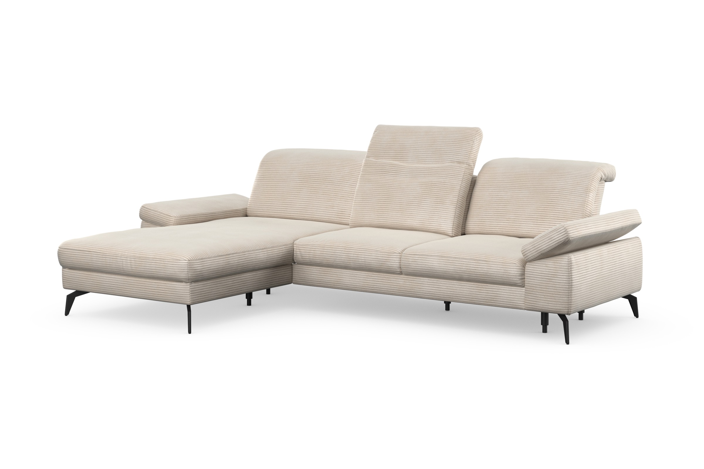 sit&more Ecksofa »Cabana L-Form«, Recamiere, wahlweise mit Sitztiefen-, Armlehnen- und Kopfteilfunktion
