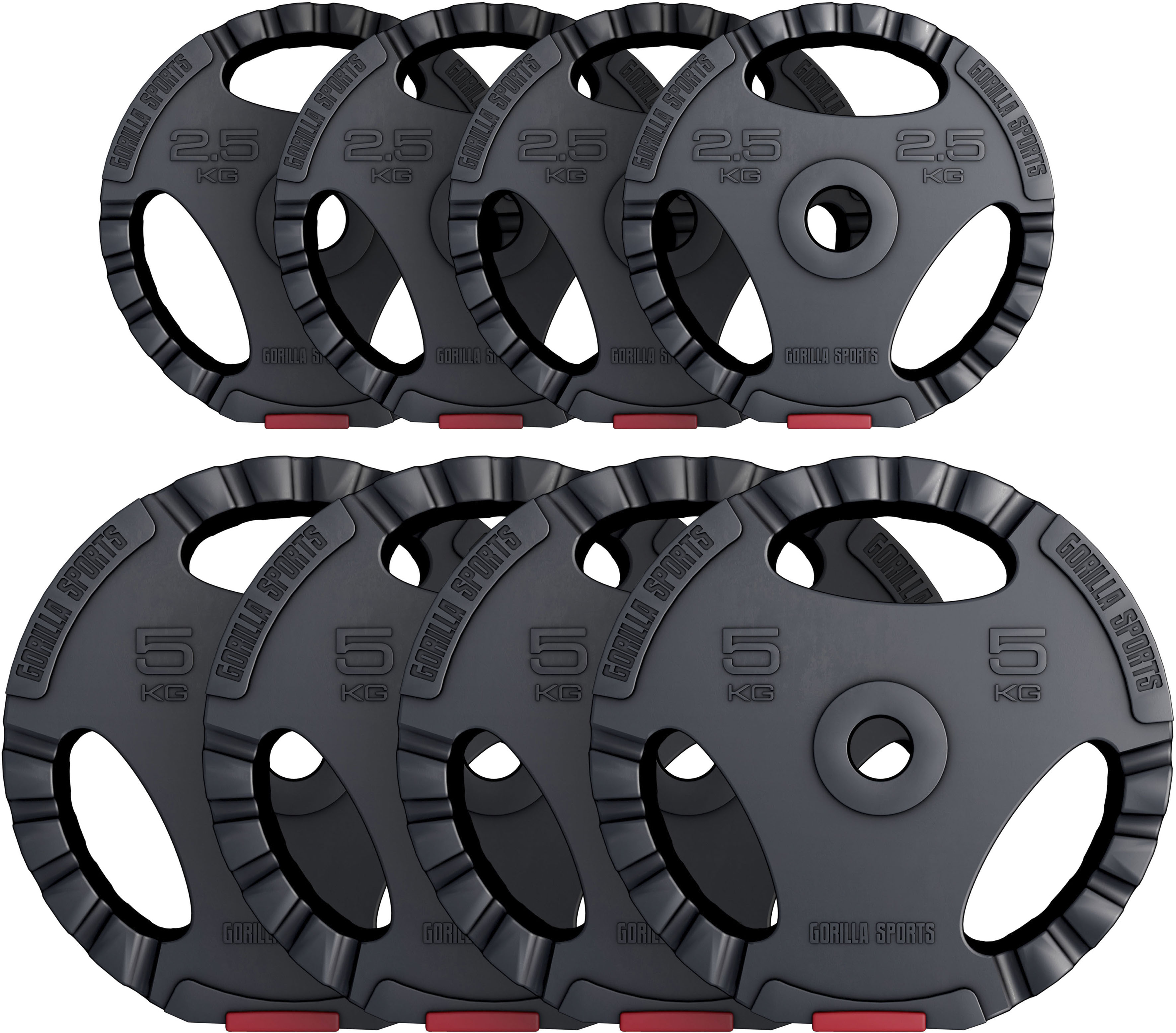 Hantelscheiben »30 kg - 4 x 2,5 kg; 4 x 5 kg«, (Set, 8 tlg.)