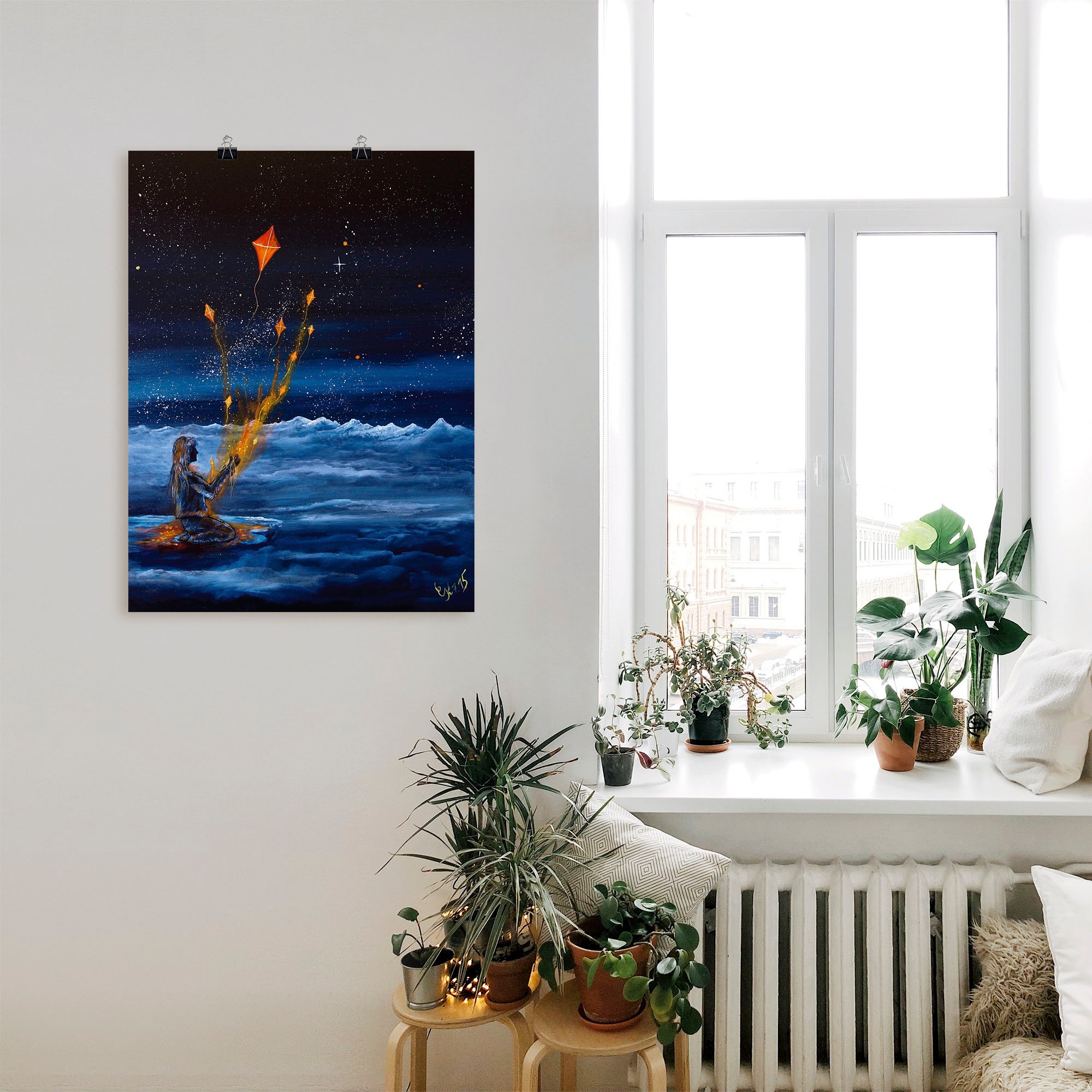 Artland Wandbild »Himmlische Drachen«, Dark Fantasy, (1 St.), als Poster, Wandaufkleber in verschied. Größen
