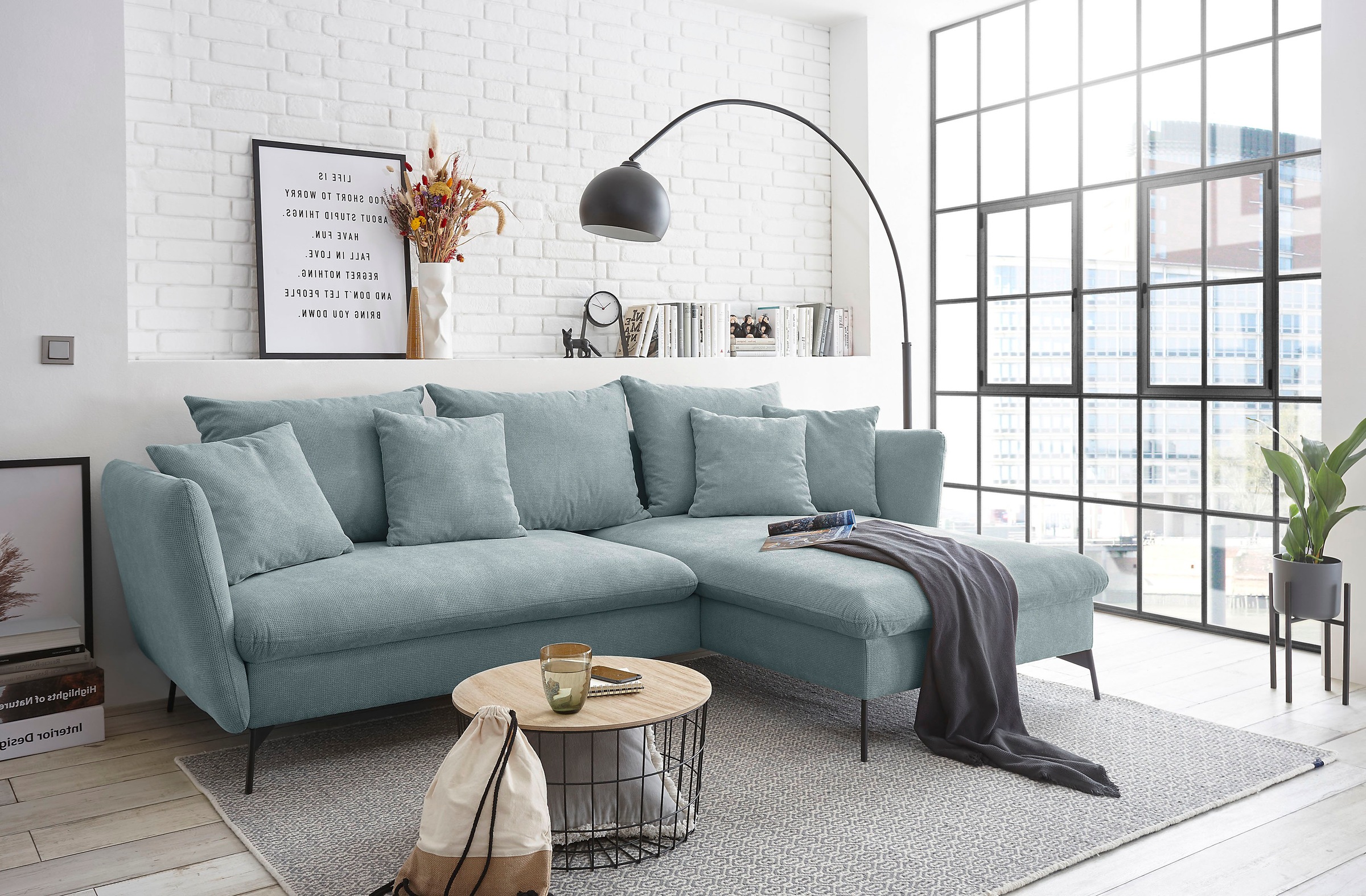 OTTO home Ecksofa »LIVORNO,258 cm, L-Form,« Schlaffunktion u. Bettkasten (1 günstig online kaufen